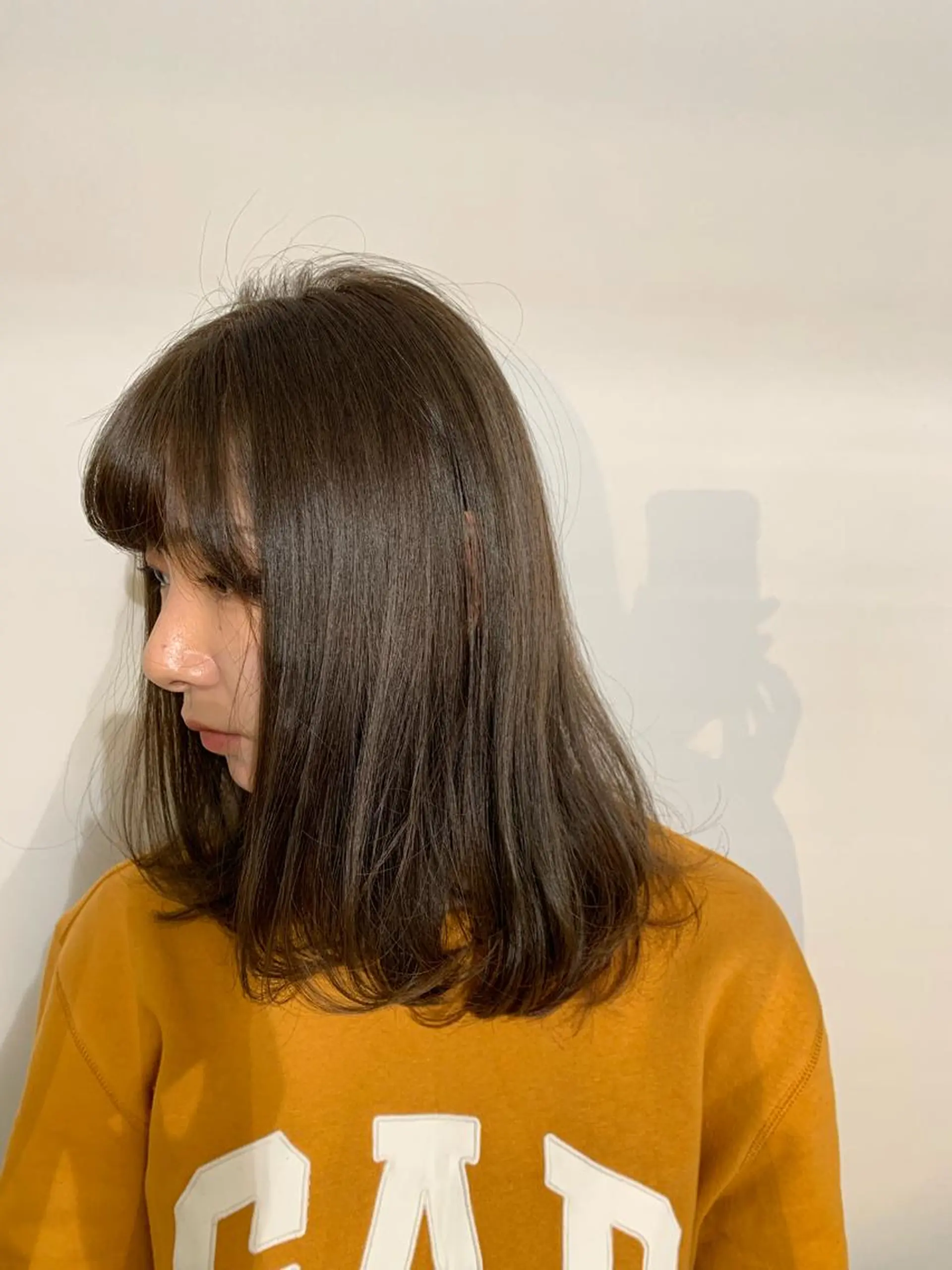 ミディアム カラー パーマ ヘアアレンジ ベージュカラー オリーブベージュ 加藤 綾華のヘアスタイル