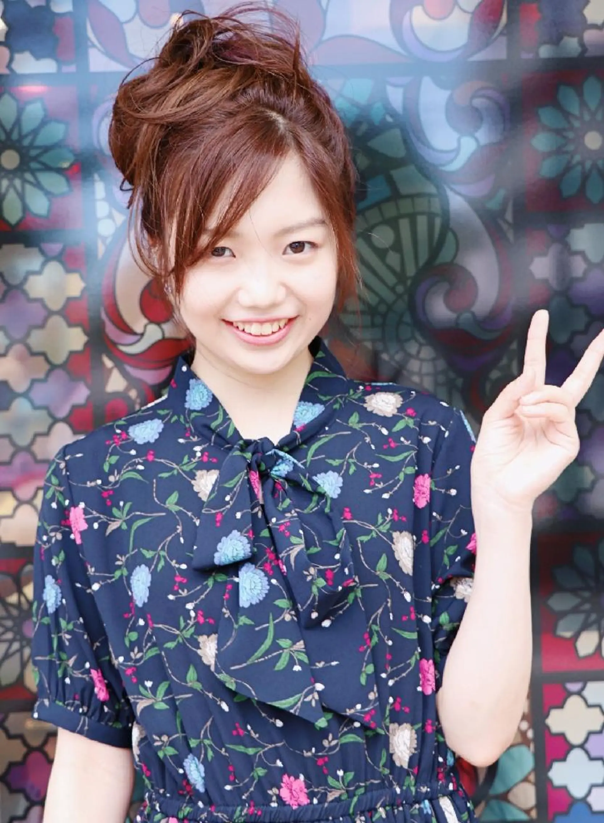 ミディアム カラー パーマ ヘアアレンジ アディクシーカラー イルミナカラー 徳永 博志のヘアスタイル