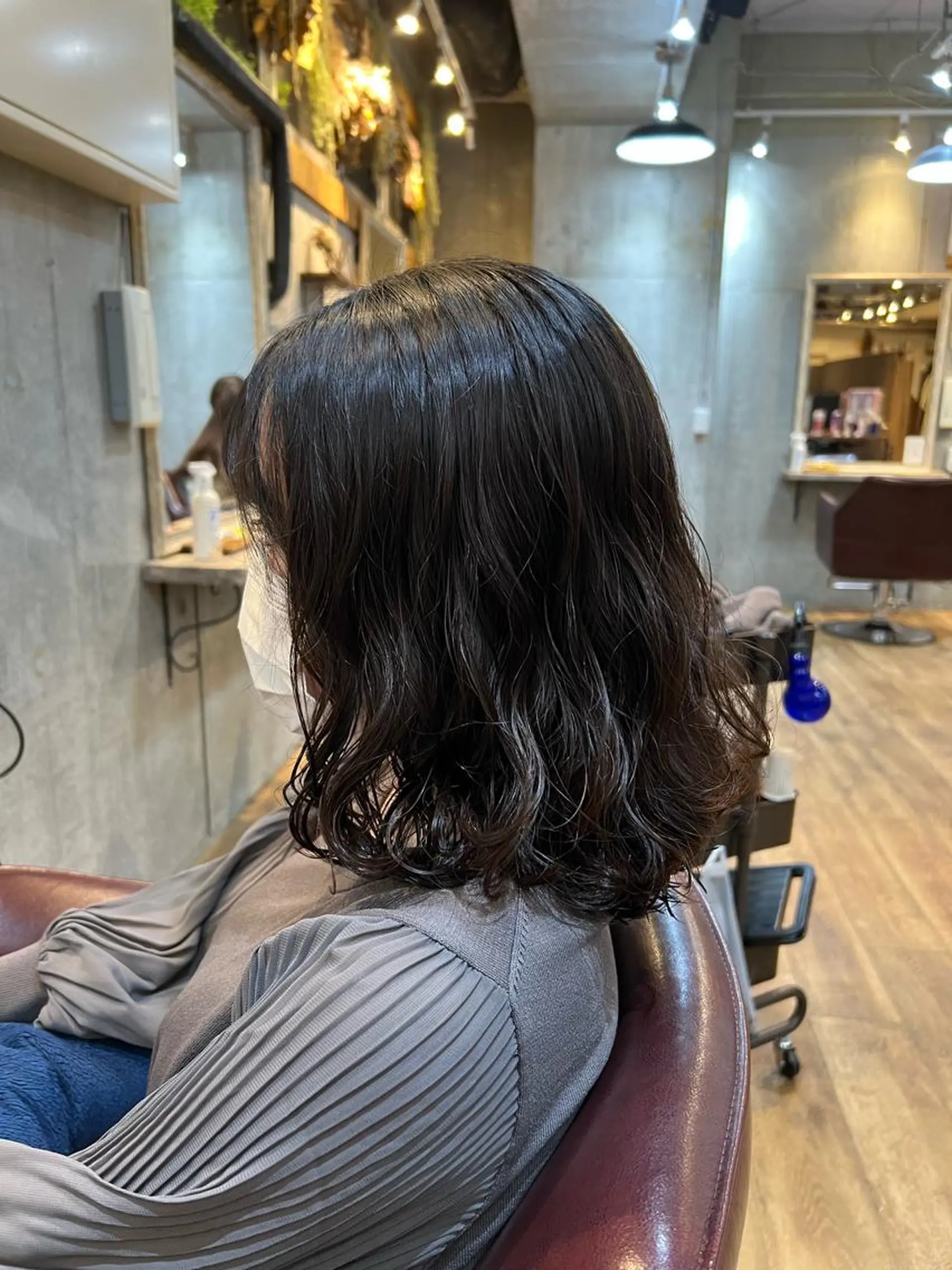 ミディアム パーマ 高橋 竜也のヘアスタイル