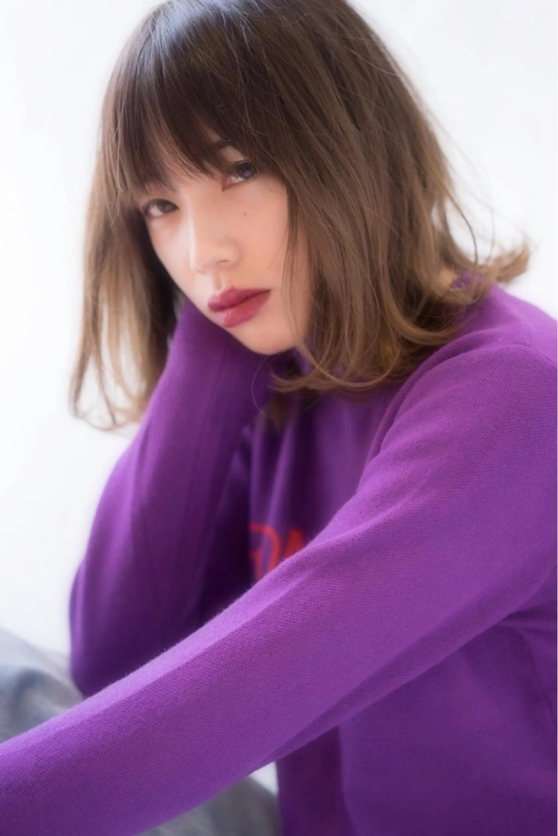 ミディアム カット ヘアカラー トリートメント 黒崎 伸治のヘアスタイル