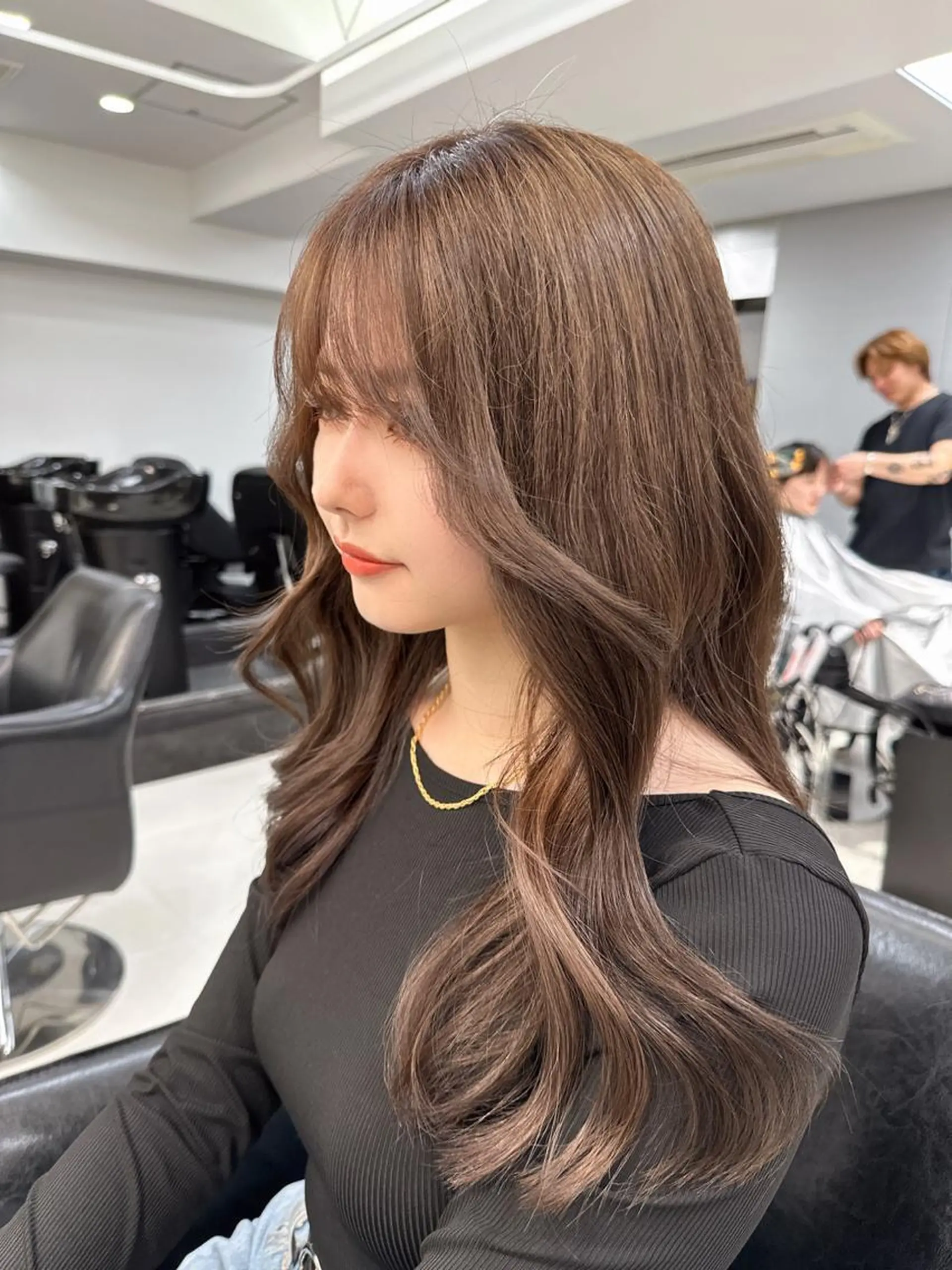 ミディアム カラー 韓国ヘア 店長NEGIのヘアスタイル