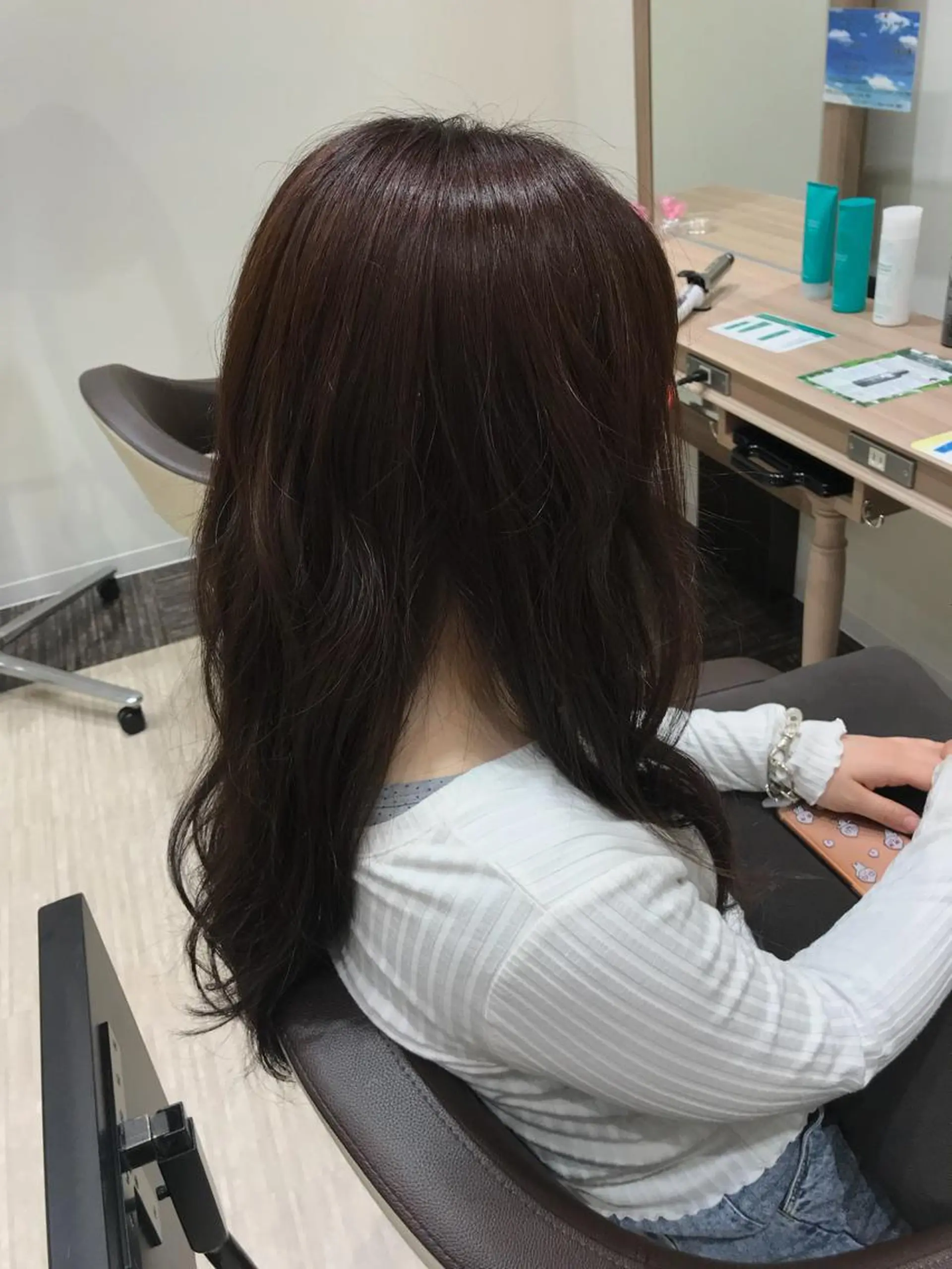 ロング カラー ブラウンカラー ピンクカラー ピンクブラウン Miku🪄💫 フェイスレイヤーのヘアスタイル