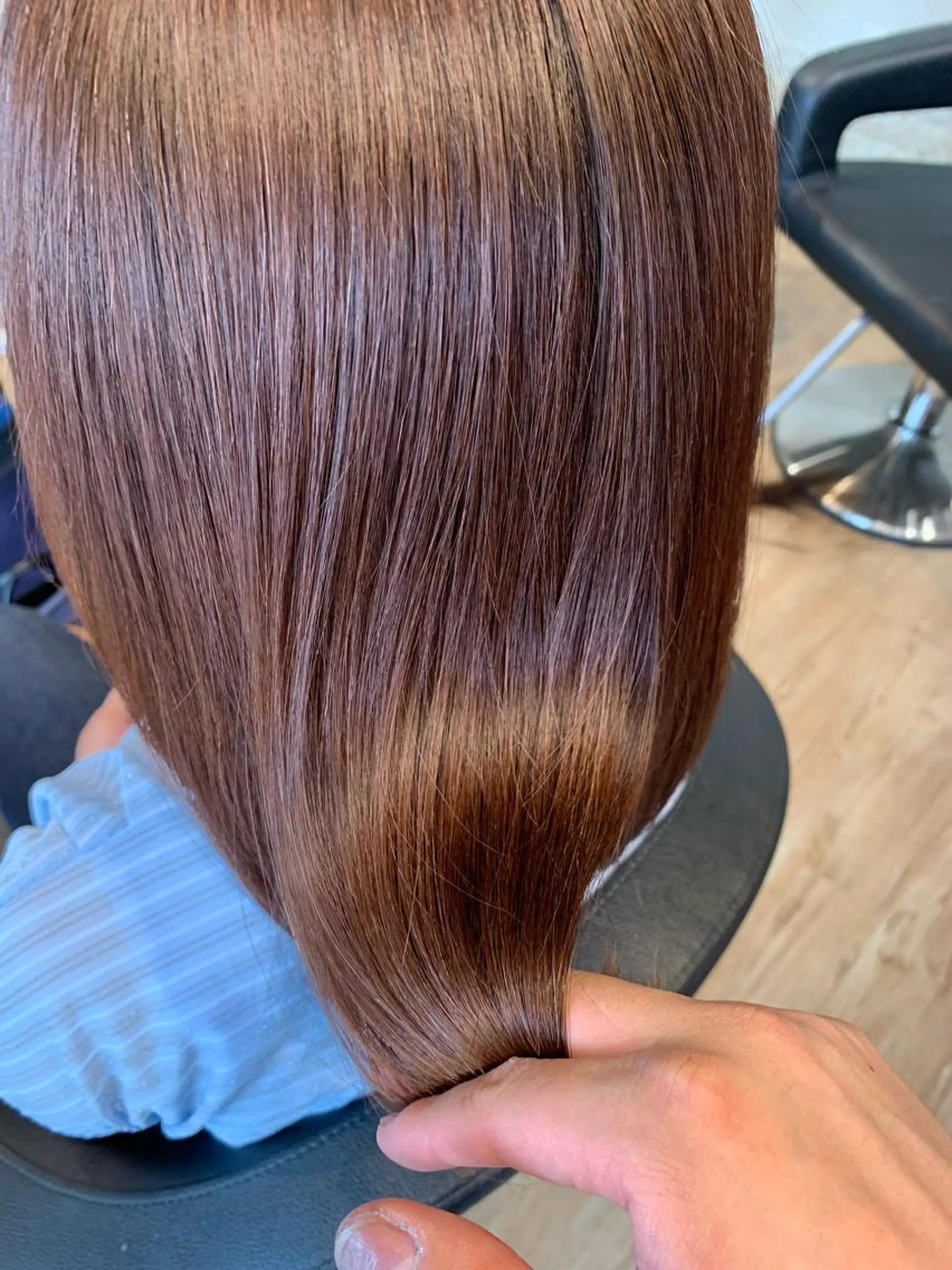 ミディアム パーマ 縮毛矯正 大久保 隆蔵のヘアスタイル