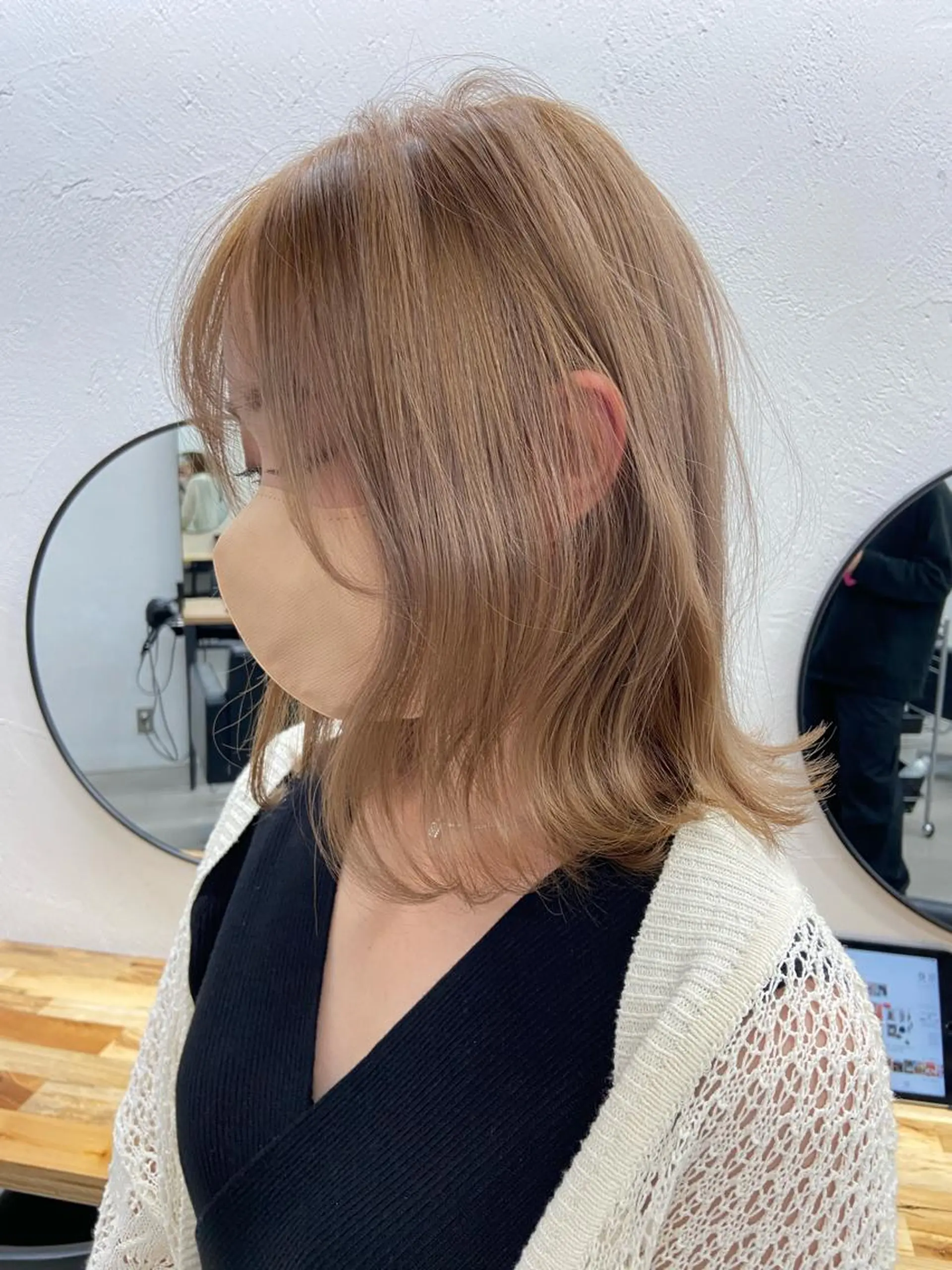 ミディアム カラー ヘアアレンジ ベージュカラー 🫧透明感カラー/ ナルハ🫧のヘアスタイル