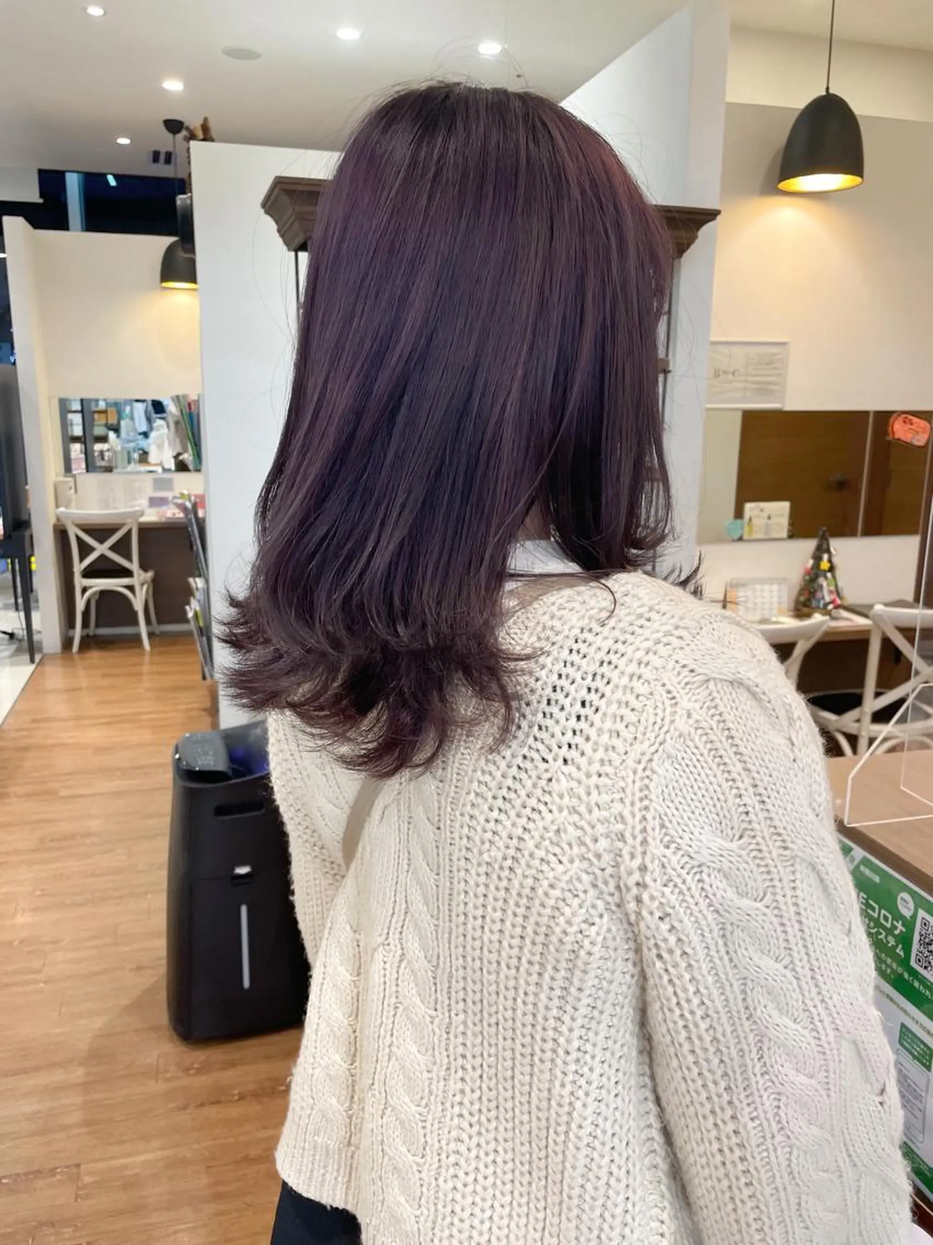 セミロング カラー ブルーカラー ブルーバイオレット バイオレットカラー トリートメント 髪質改善/ブリーチ 田代 龍我のヘアスタイル