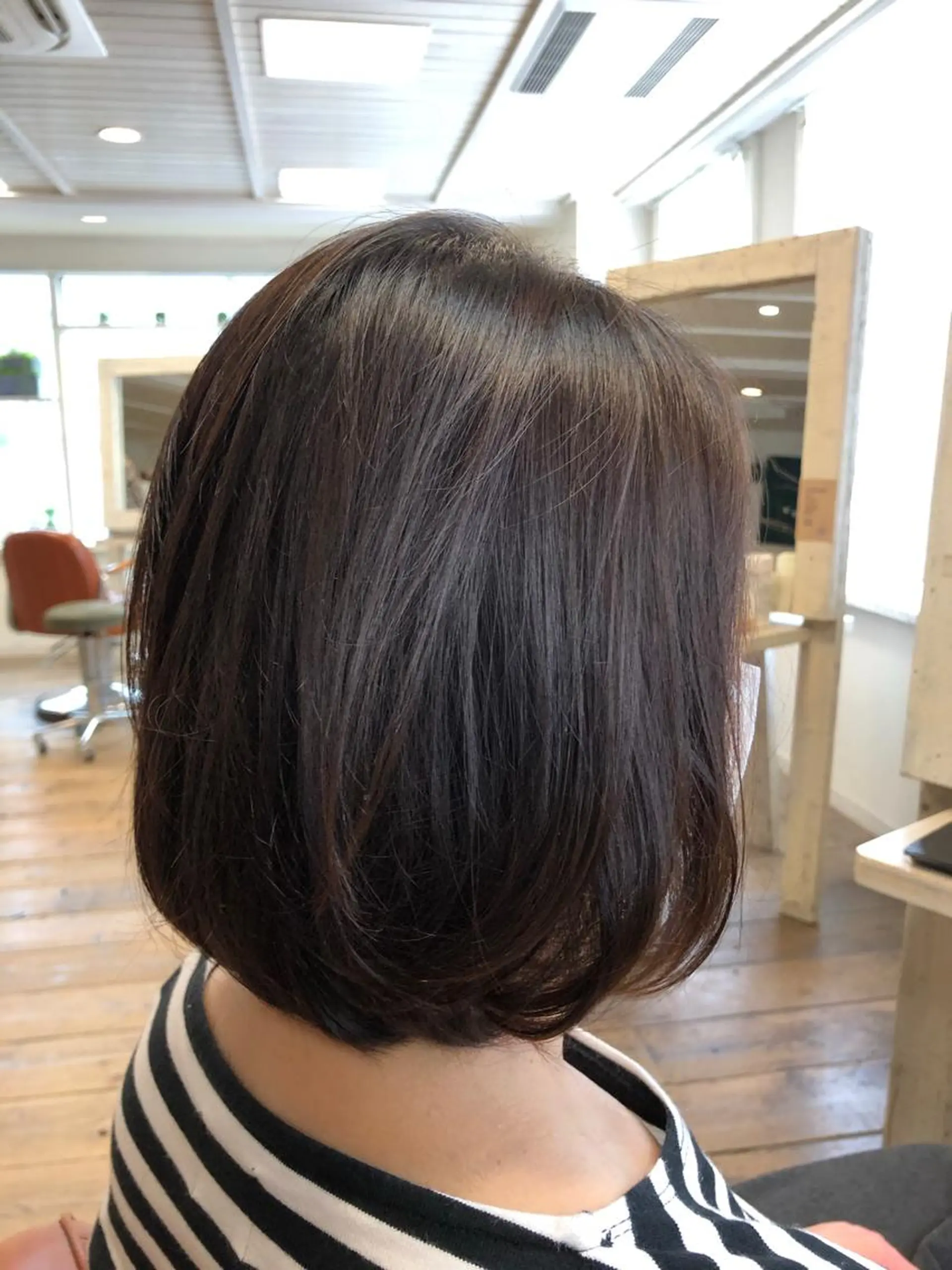 ミディアム カット 縮毛矯正 トリートメント 結城 秀史のヘアスタイル