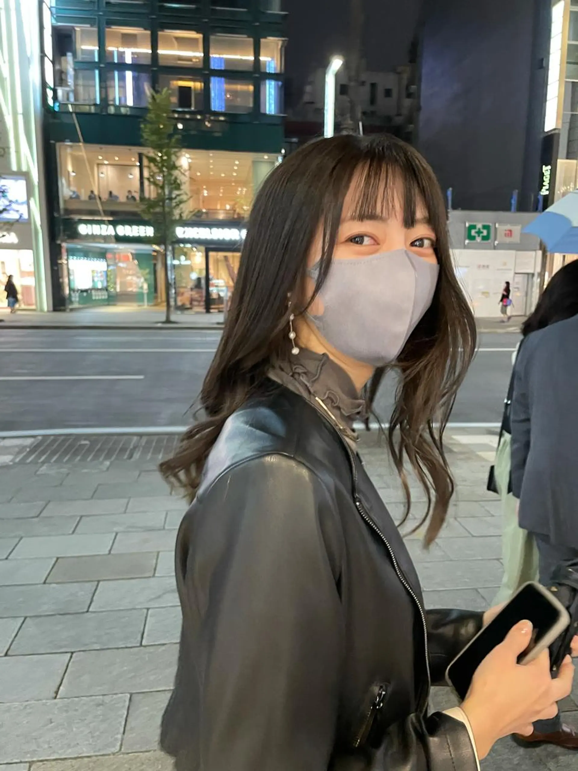 セミロング かねやす ゆなのヘアスタイル