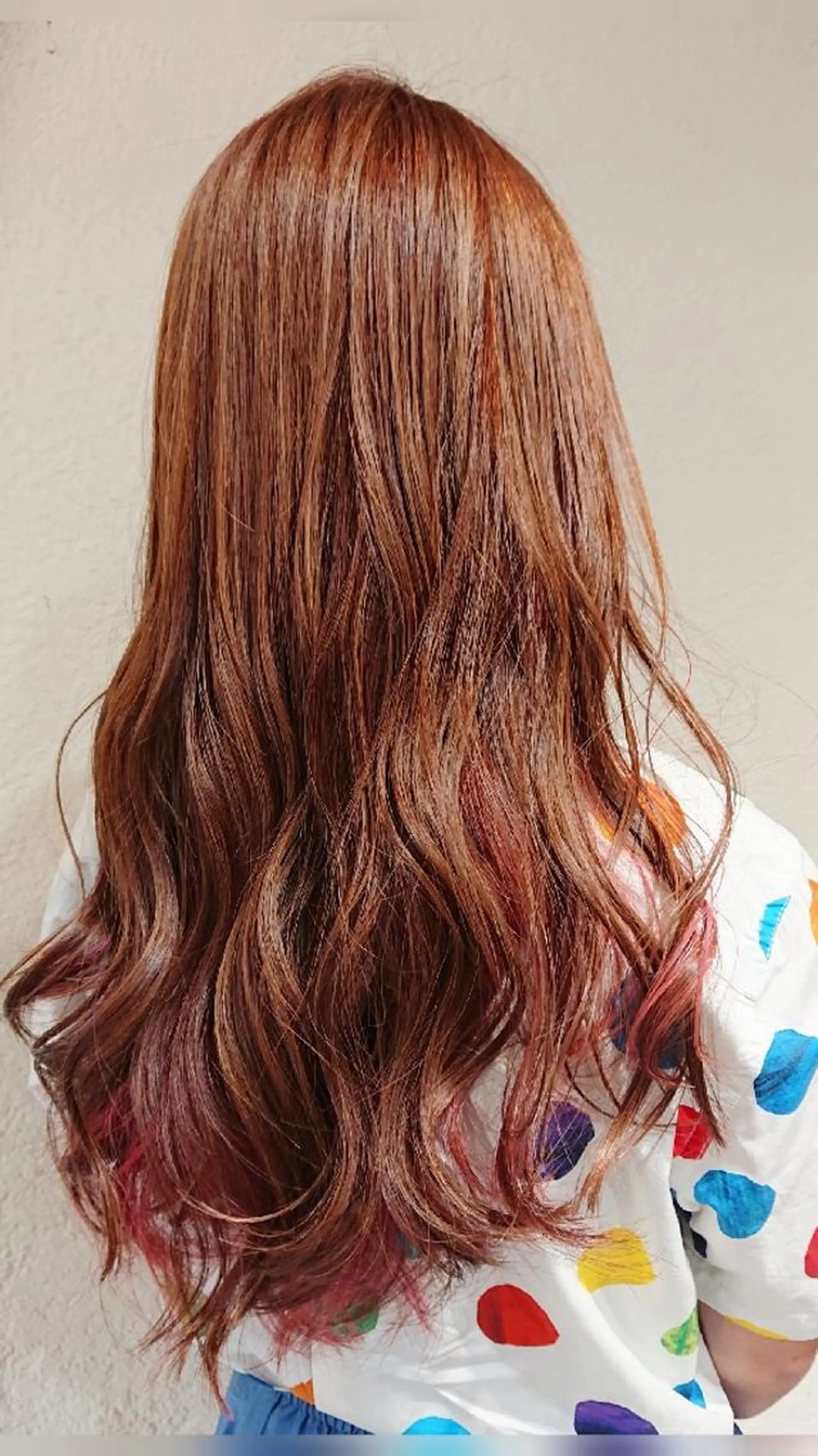 ロング カラー インナーカラー ピンクカラー 艶カラー/インナー /グラデ/大西小百合のヘアスタイル