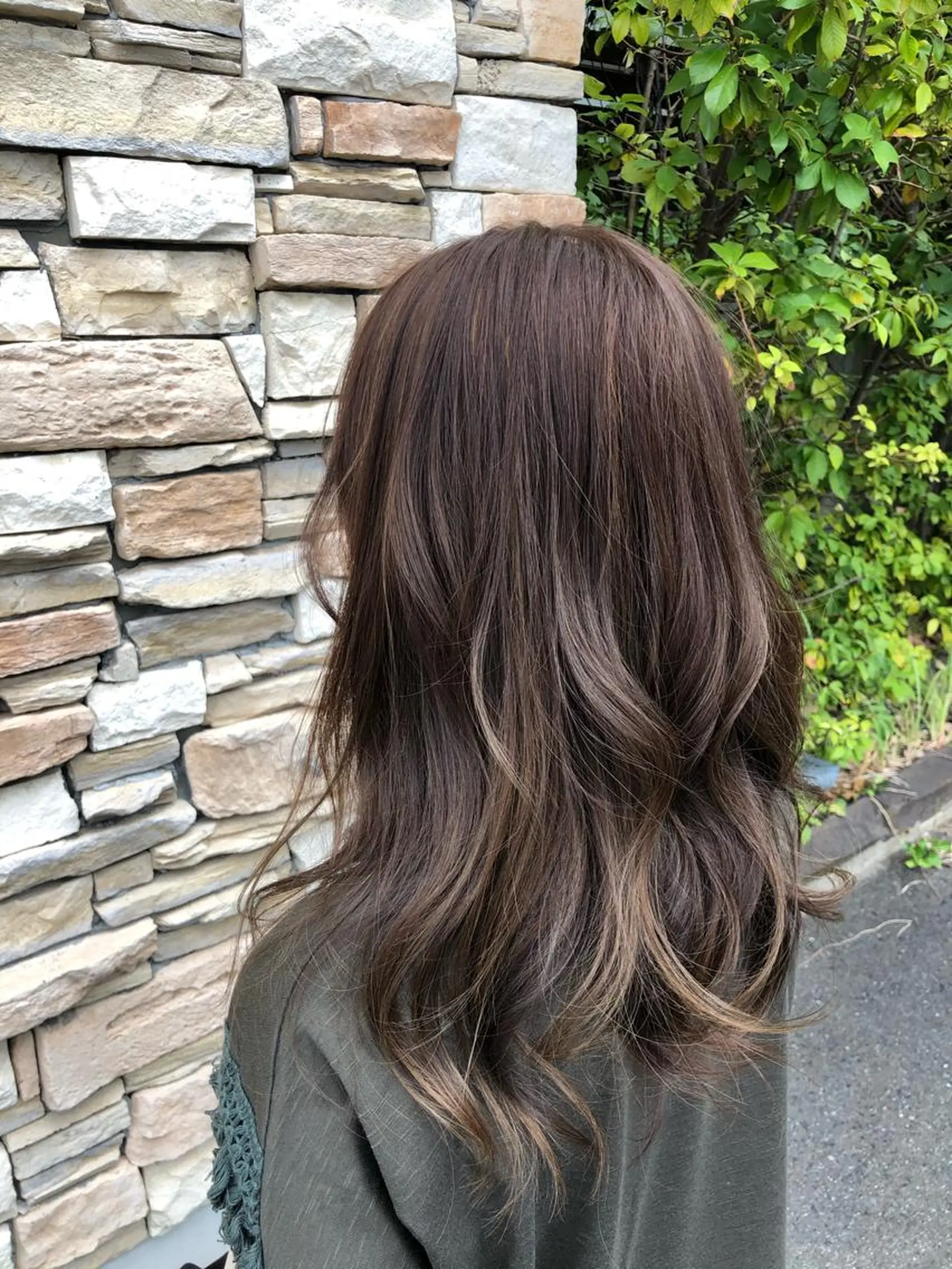 ロング ハイライト 福元 保雄のヘアスタイル