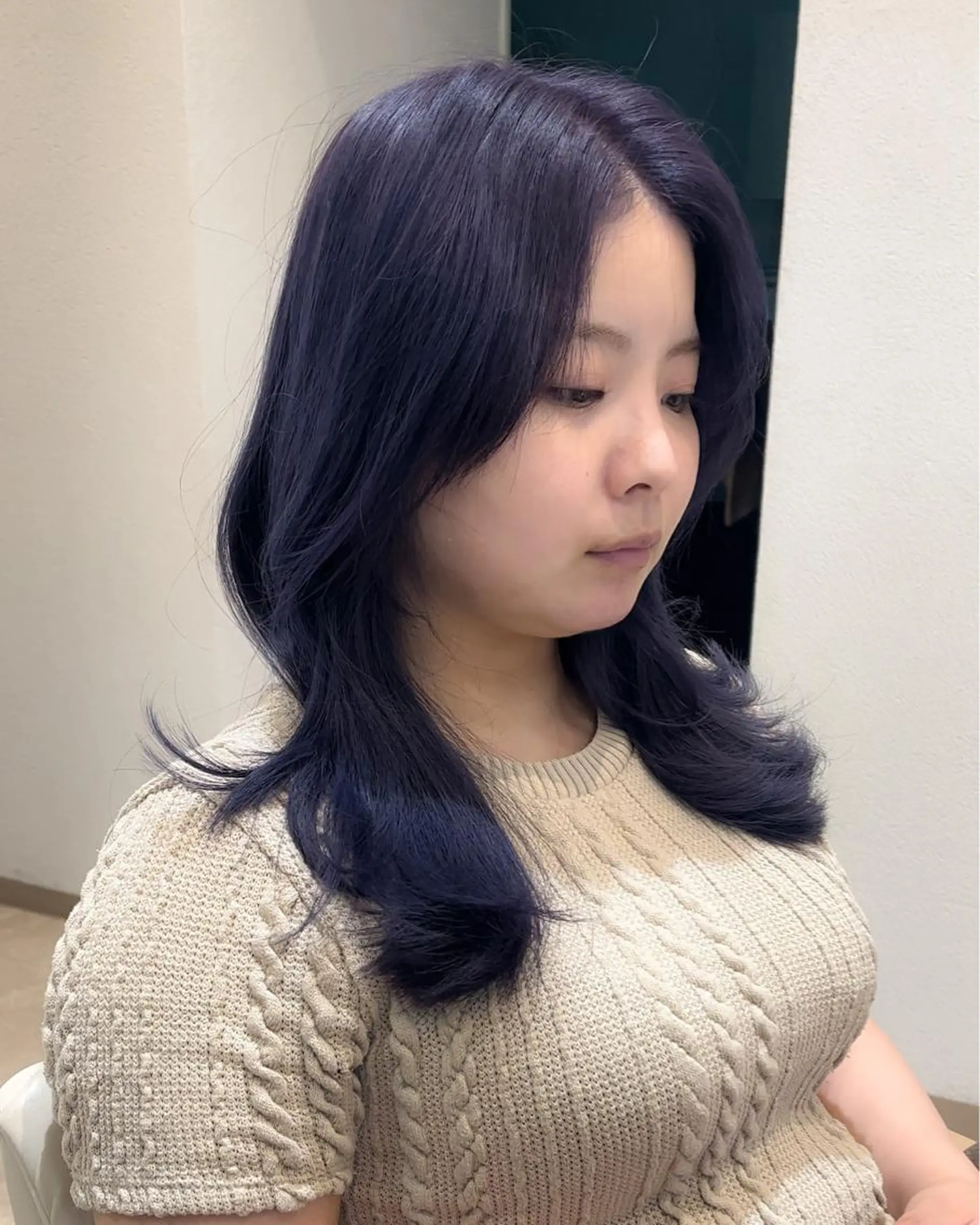 セミロング カラー ブリーチ ケアブリーチ 透明感カラー ミタニ/髪質改善 /レイヤーカットのヘアスタイル