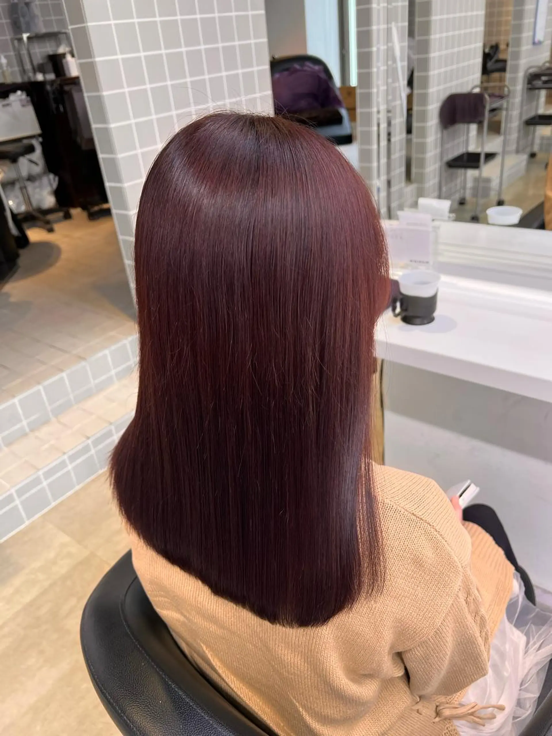 セミロング 💖札幌カラー 指名No.1💖玲奈のヘアスタイル