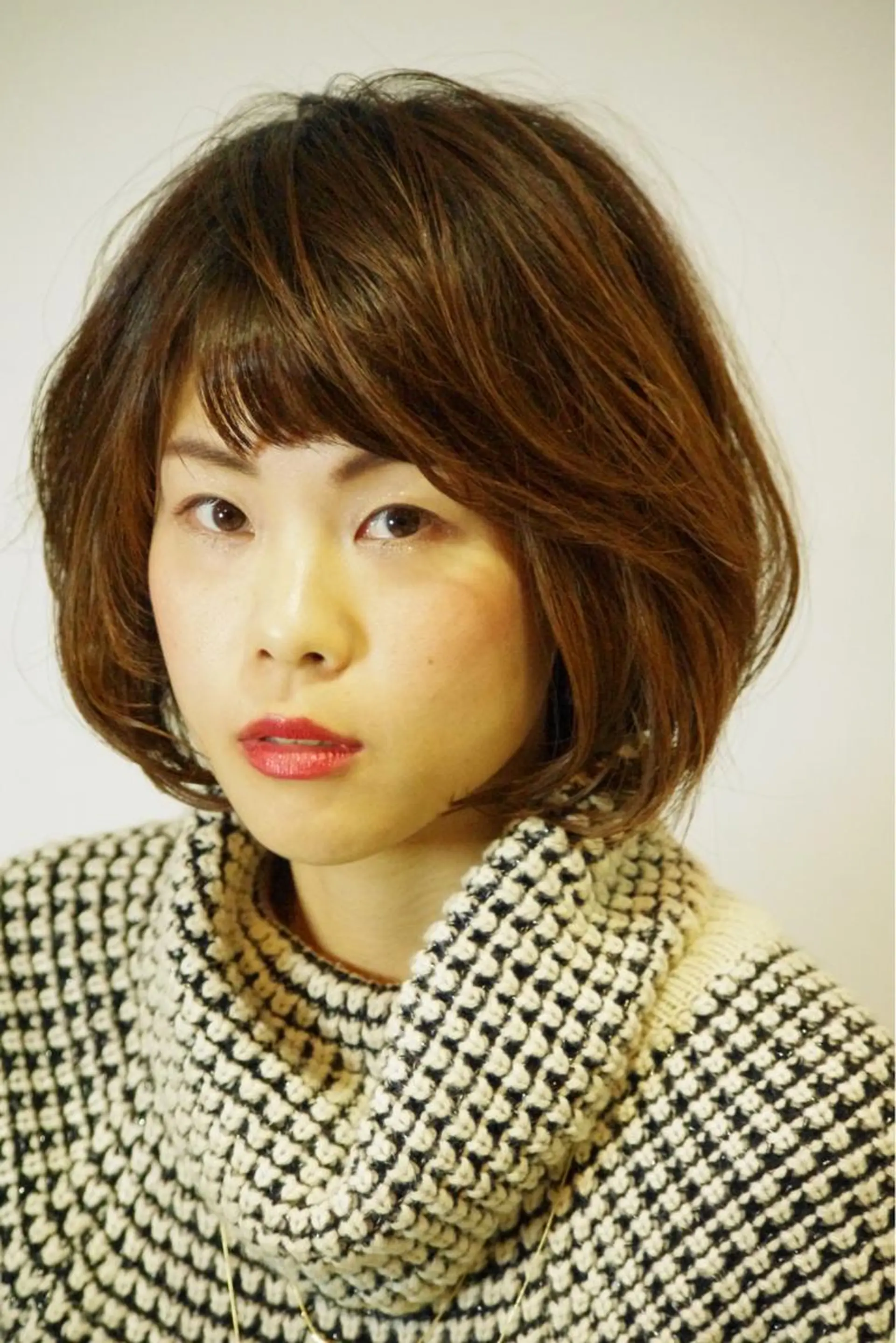 ショート ミディアム ボブ レイヤーカット 大木 拓瑞のヘアスタイル