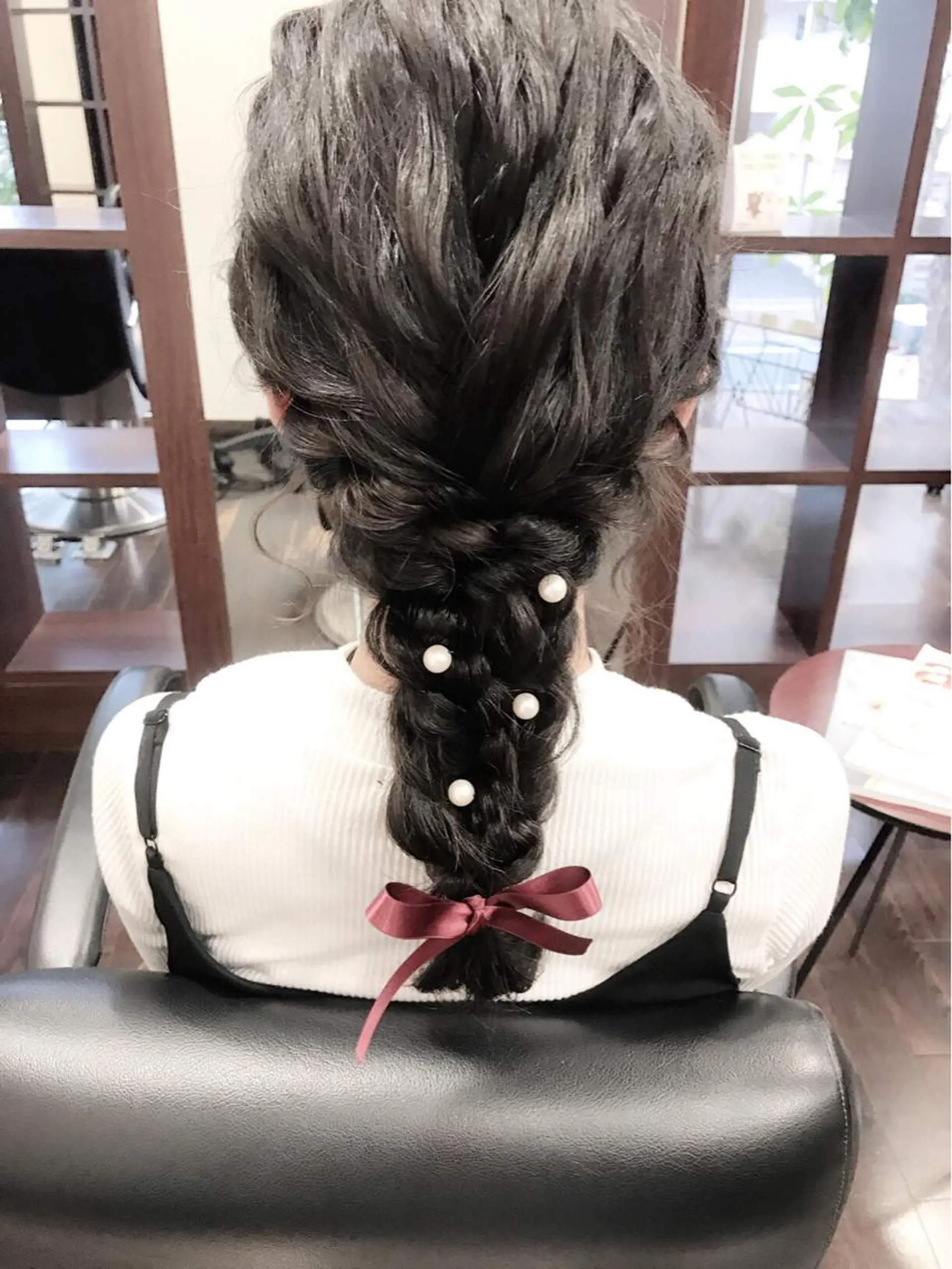 ロング ヘアアレンジ 三つ編み 沢田 瞳のヘアスタイル