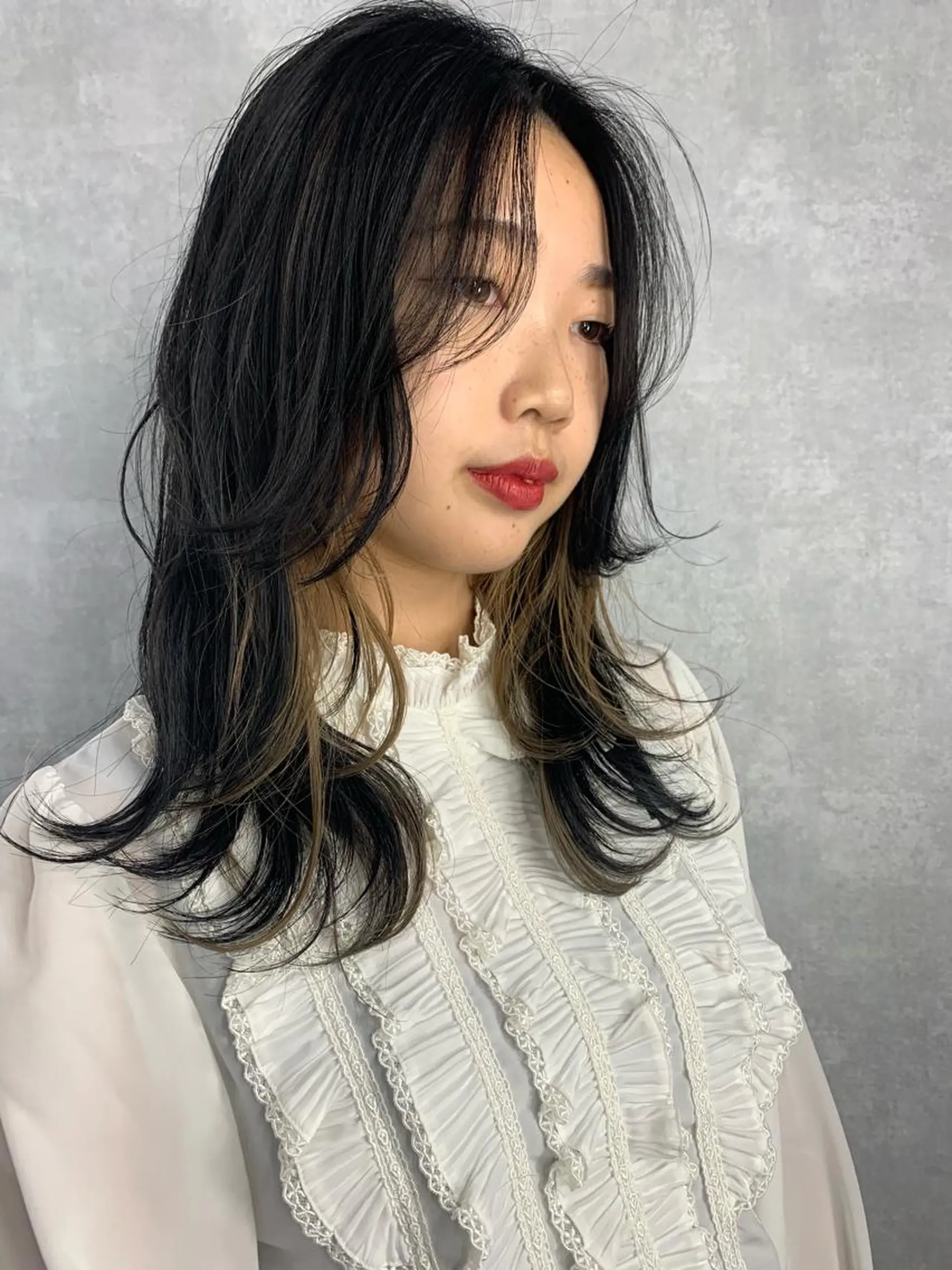 ロング ヘアカラー トリートメント No1韓国風レイヤー &カチモリ✨ /サキのヘアスタイル