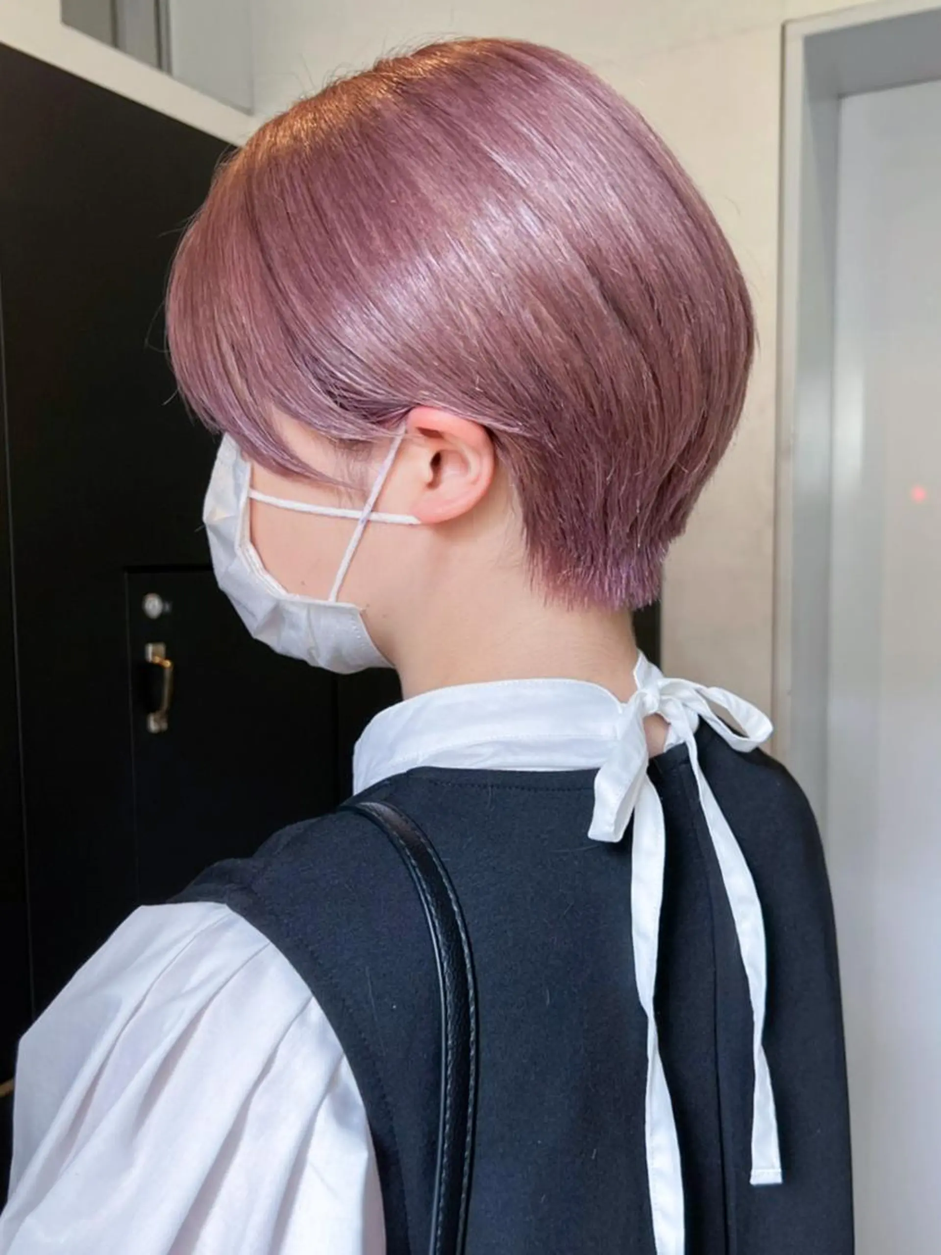 ショート カラー ヘアアレンジ パーマ ベージュカラー ピンクカラー ピンクベージュ カット ヘアカラー トリートメント ITbyALBUM 藤沢店のヘアスタイル