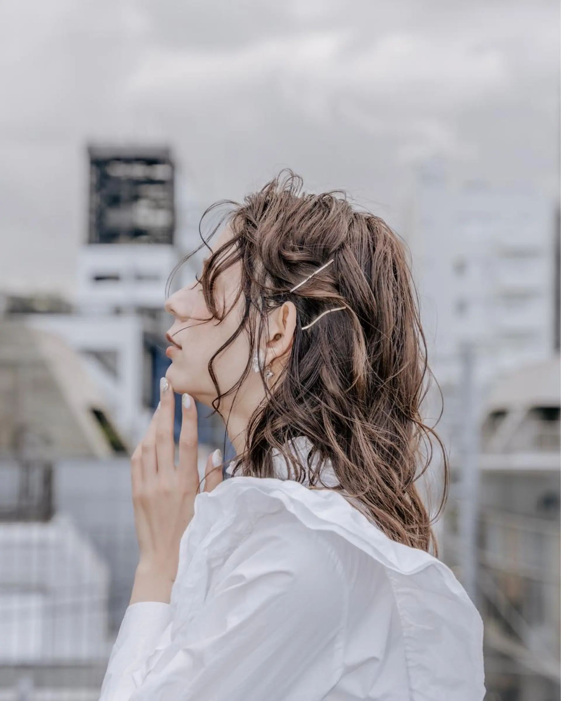 セミロング カット ヘアカラー 古山 勇太のヘアスタイル
