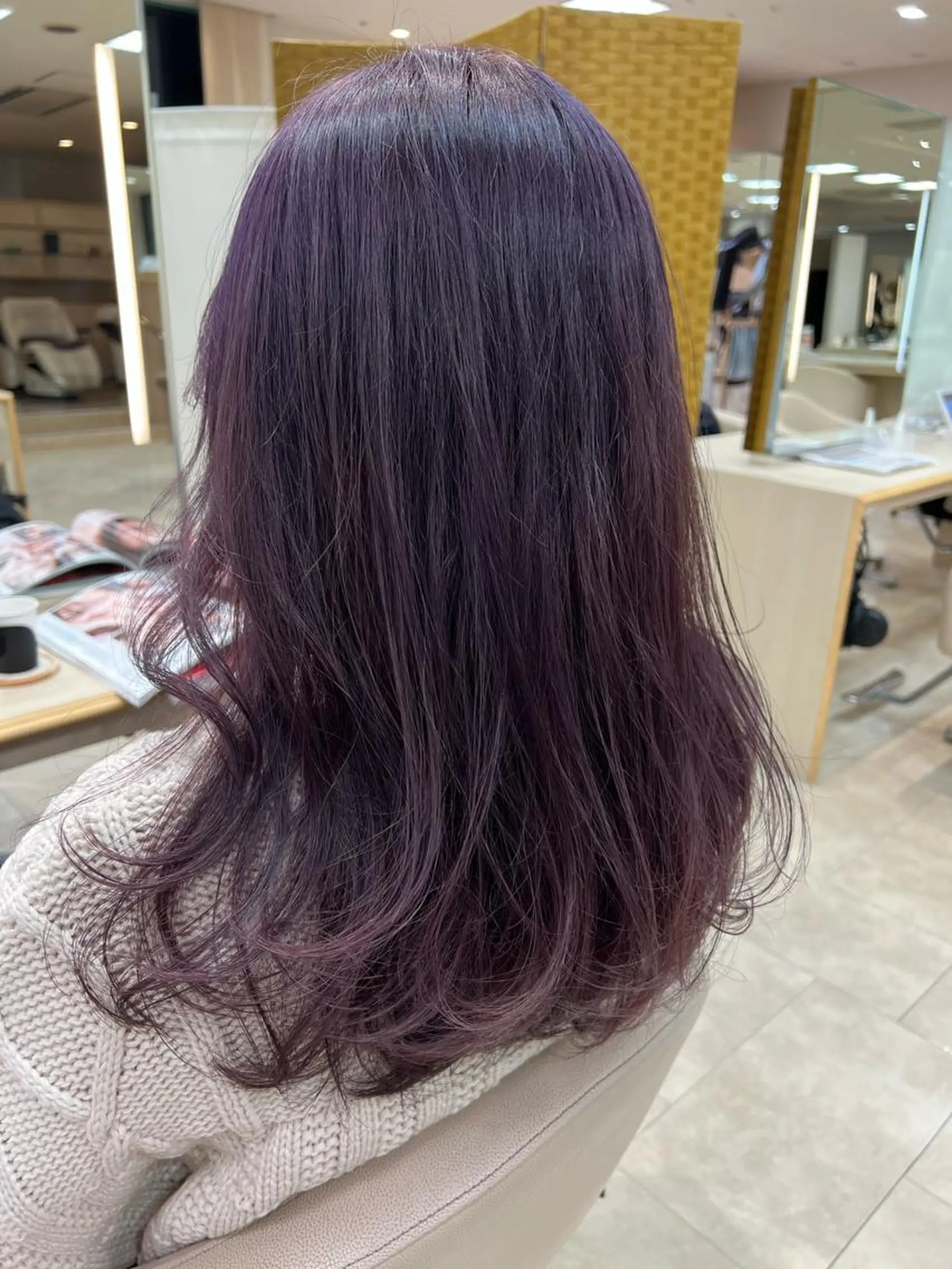 ロング カラー ブリーチ ラベンダーカラー ラベンダーピンク ピンクカラー ヘアカラー トリートメント 盛れるレイヤーカット 得意🌹井上美沙のヘアスタイル