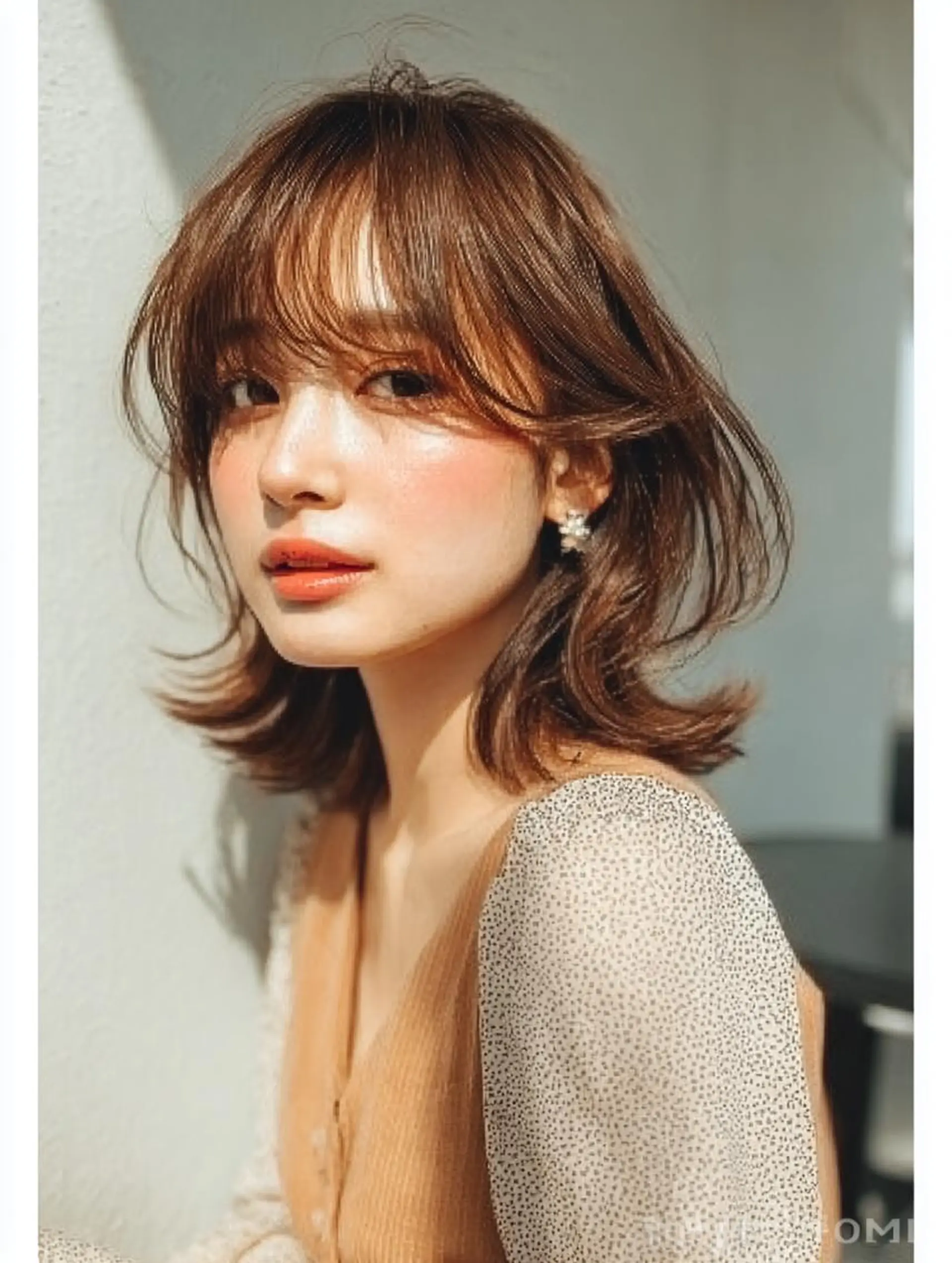 ミディアム ハッシュカット 髪質改善 レイヤーカット 縮毛矯正 トリートメント カット ヘアカラー トリートメント 生艶髪＆レイヤー🔔 渋谷お薦めNo.1✨のヘアスタイル