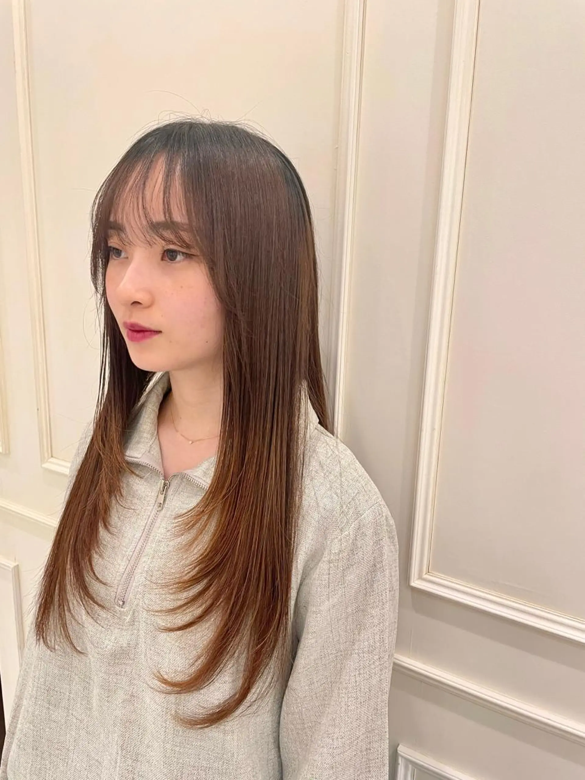 ロング 🍒顔周り/レイヤー /韓国風/アリサ🍒のヘアスタイル