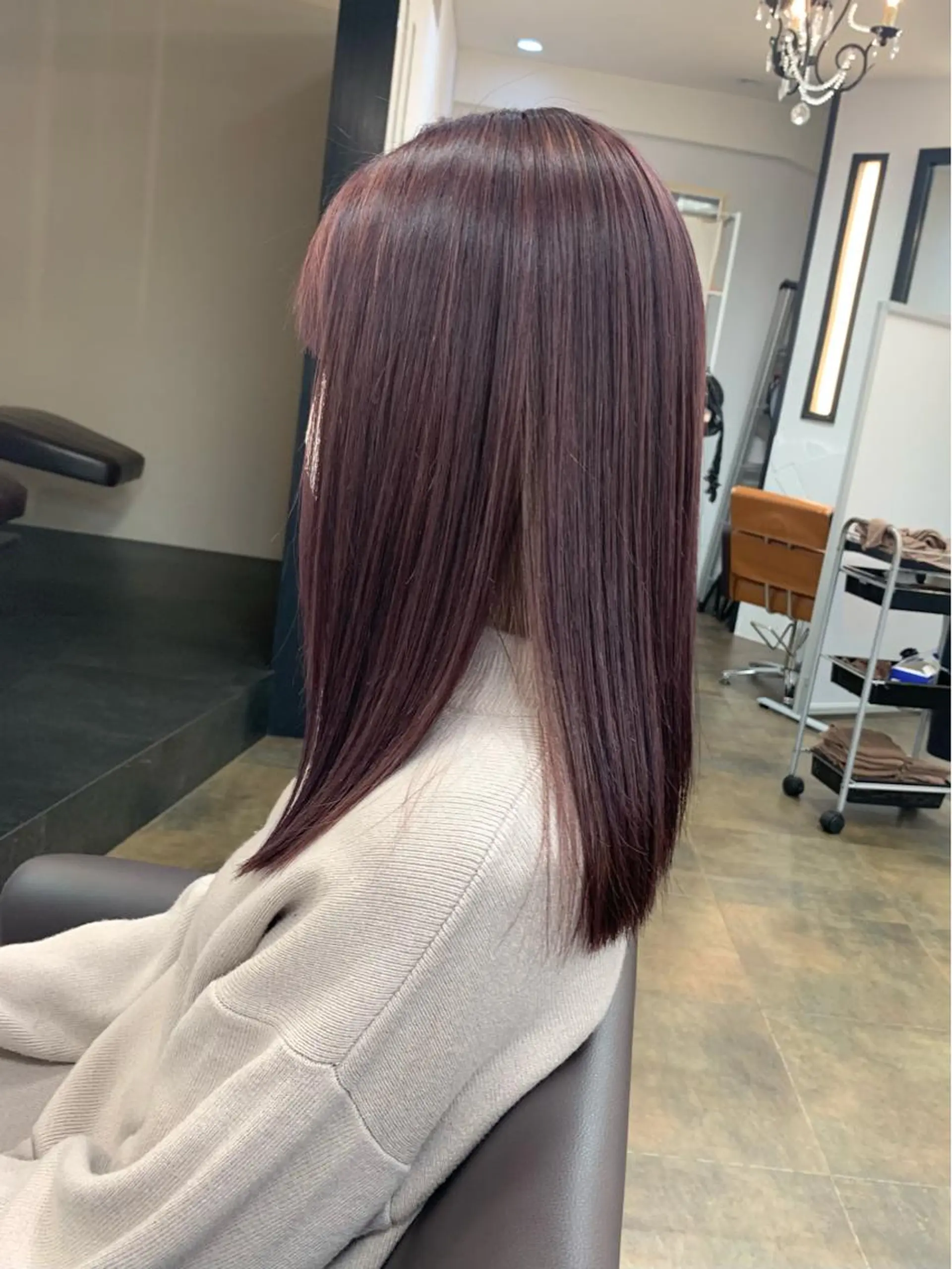 ミディアム カラー ブリーチ ラベンダーカラー ラベンダーピンク ピンクカラー 矢野 晃平のヘアスタイル