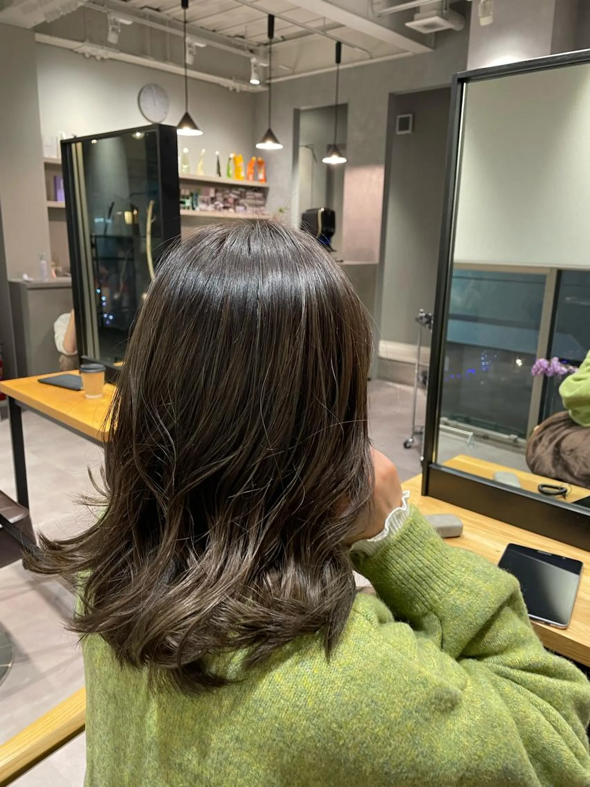 セミロング カラー バレイヤージュ ブロンド 透明感カラー デザインカラー グラデーションカラー 韓国風/オシャレ /縮毛矯正/滝口琴未のヘアスタイル