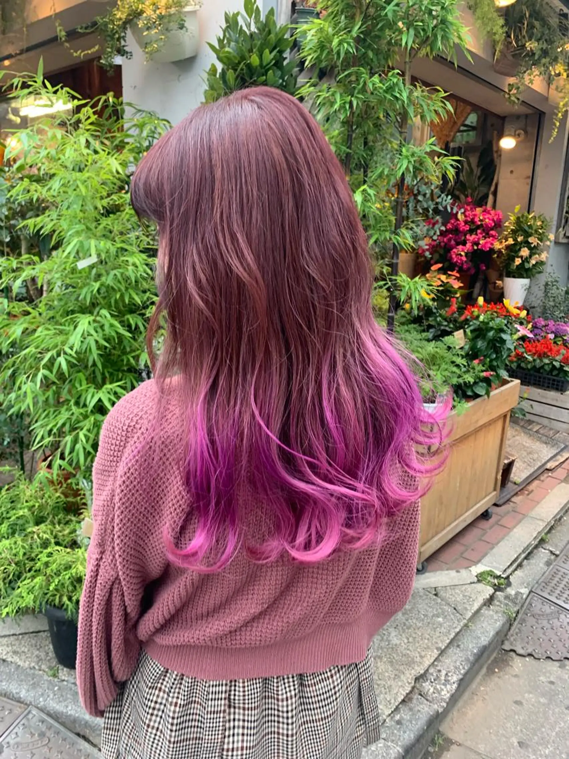 セミロング カラー ピンクベージュ/新潟 万代/高橋桃葉🍑のヘアスタイル