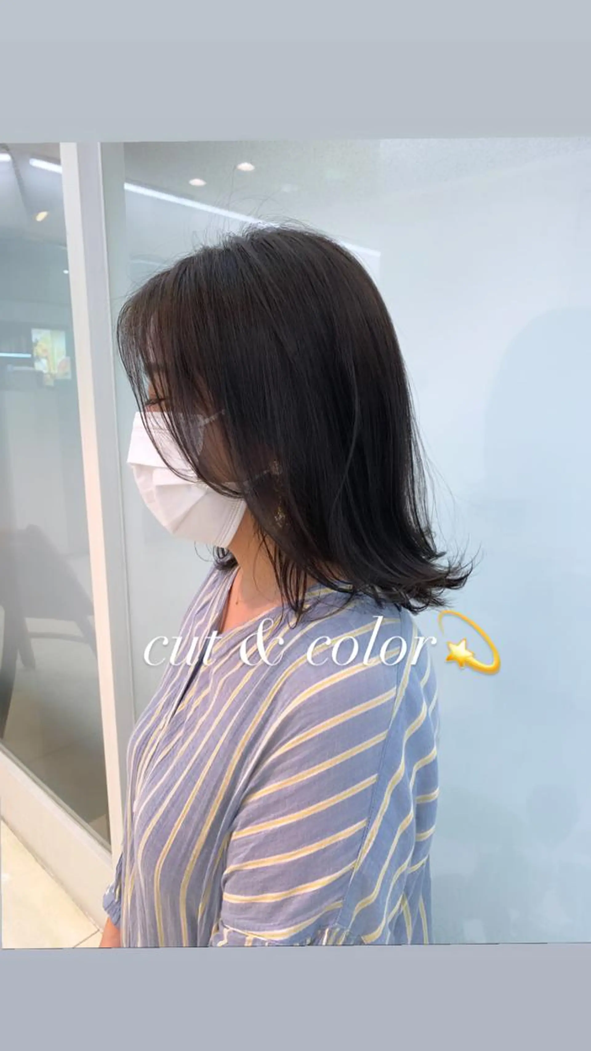 ミディアム カラー 似合わせカラー/艶 髪質改善/ヨシザキのヘアスタイル