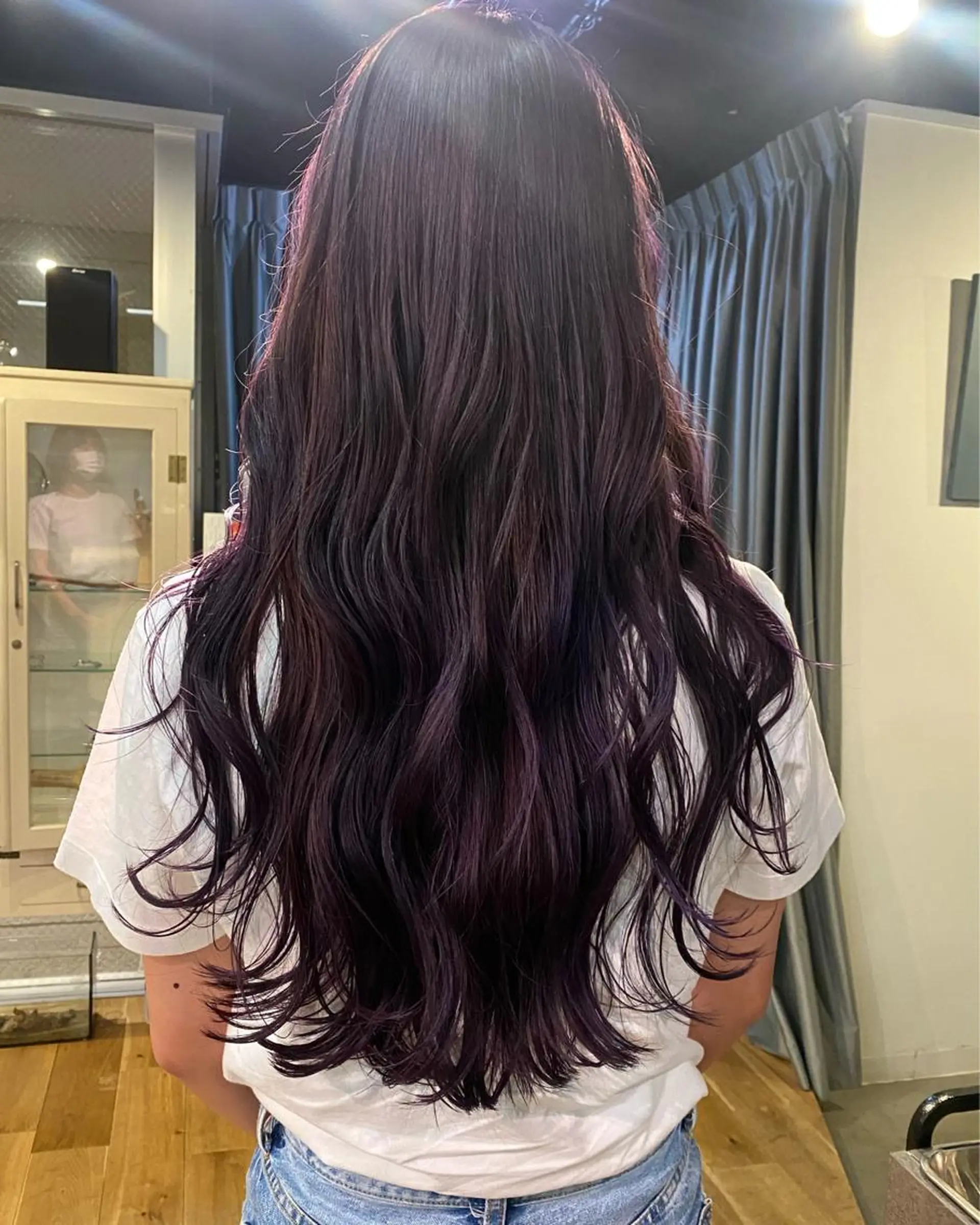 ロング カラー ヘアアレンジ ブリーチ パープルカラー 撮影モデル募集 🦋soemikaのヘアスタイル