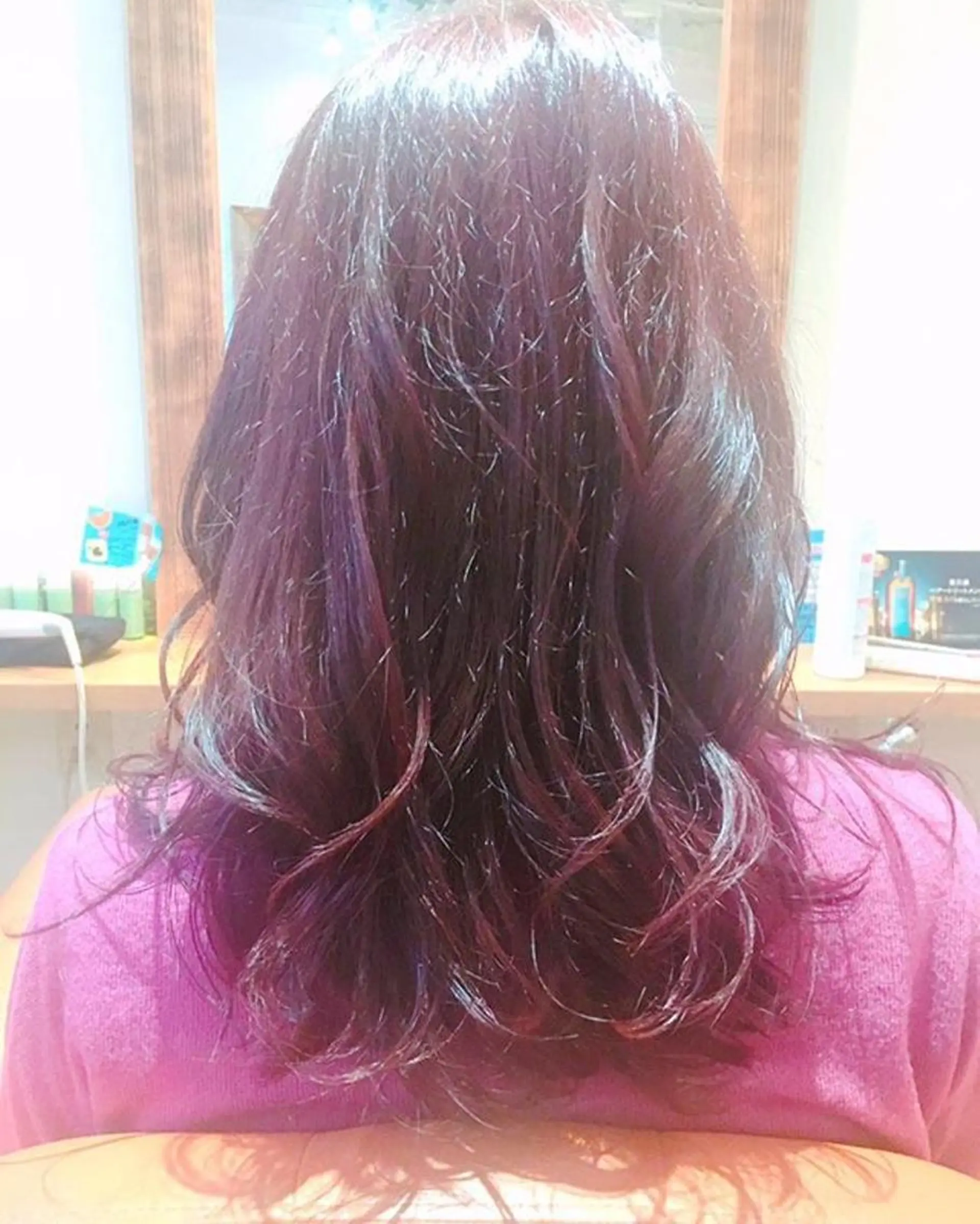 セミロング カラー パーマ 💓透明感カラー 心斎橋No1💓のヘアスタイル