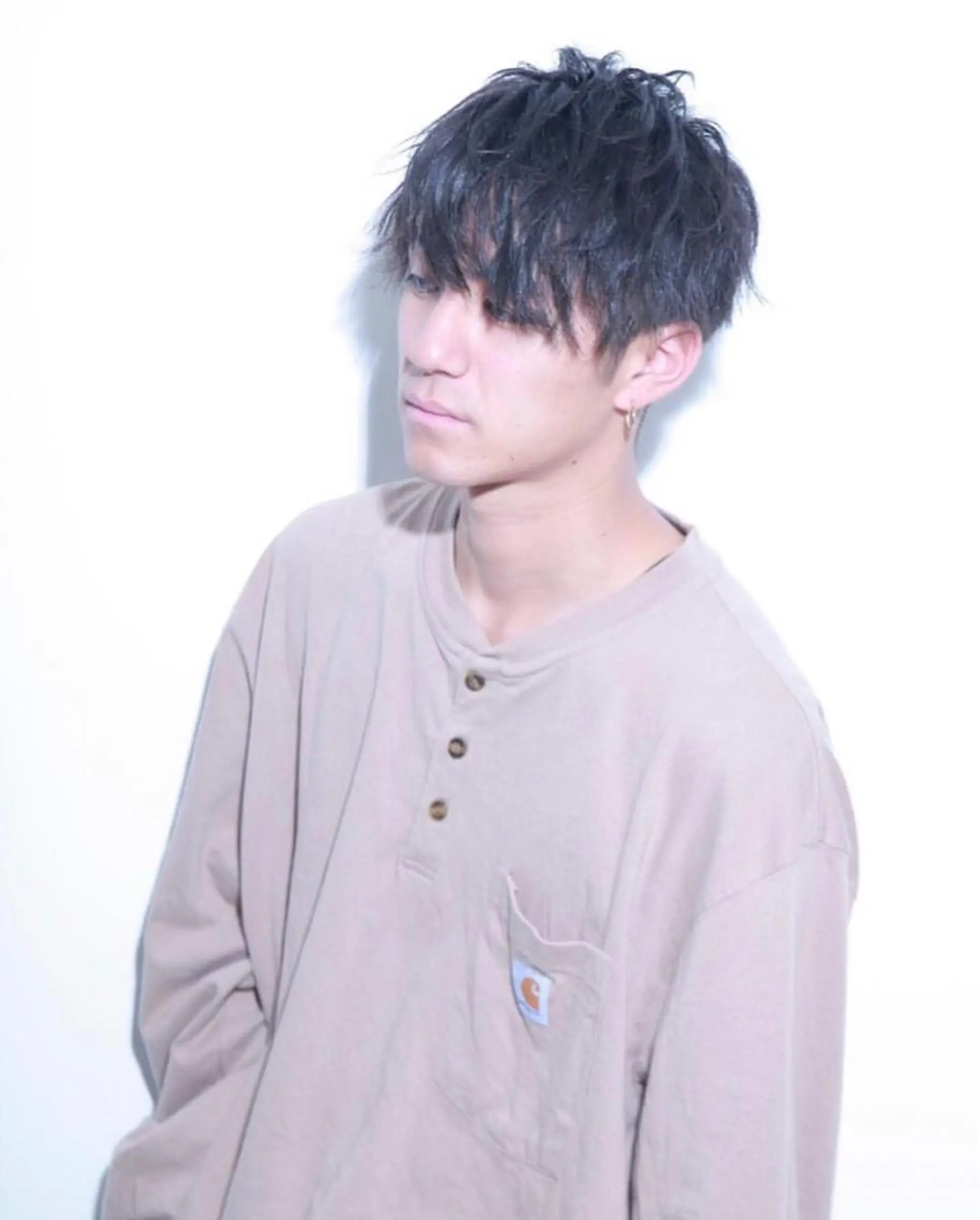 ショート メンズ カット パーマ トリートメント 透明感カラー/ブリー チ✨駒場　笙のヘアスタイル