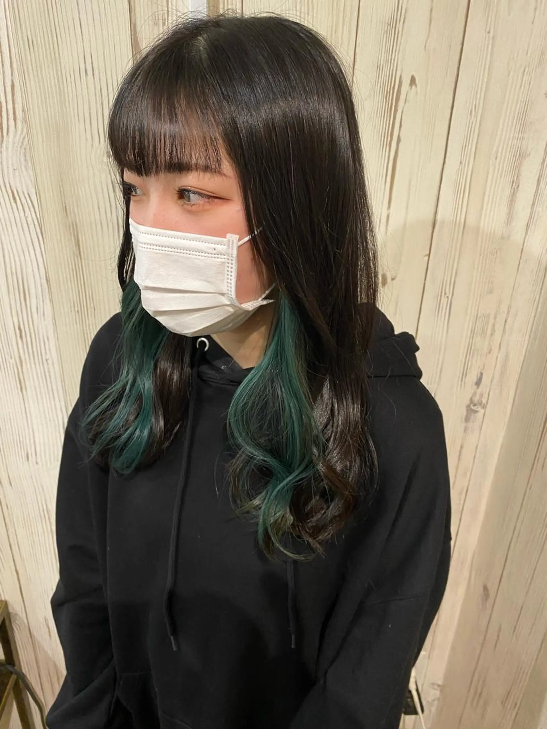 ロング カラー アッシュ 透明感カラー インナーカラー くびれヘア 外国人風カラー 夜23時まで予約🉑 reverieあきらのヘアスタイル