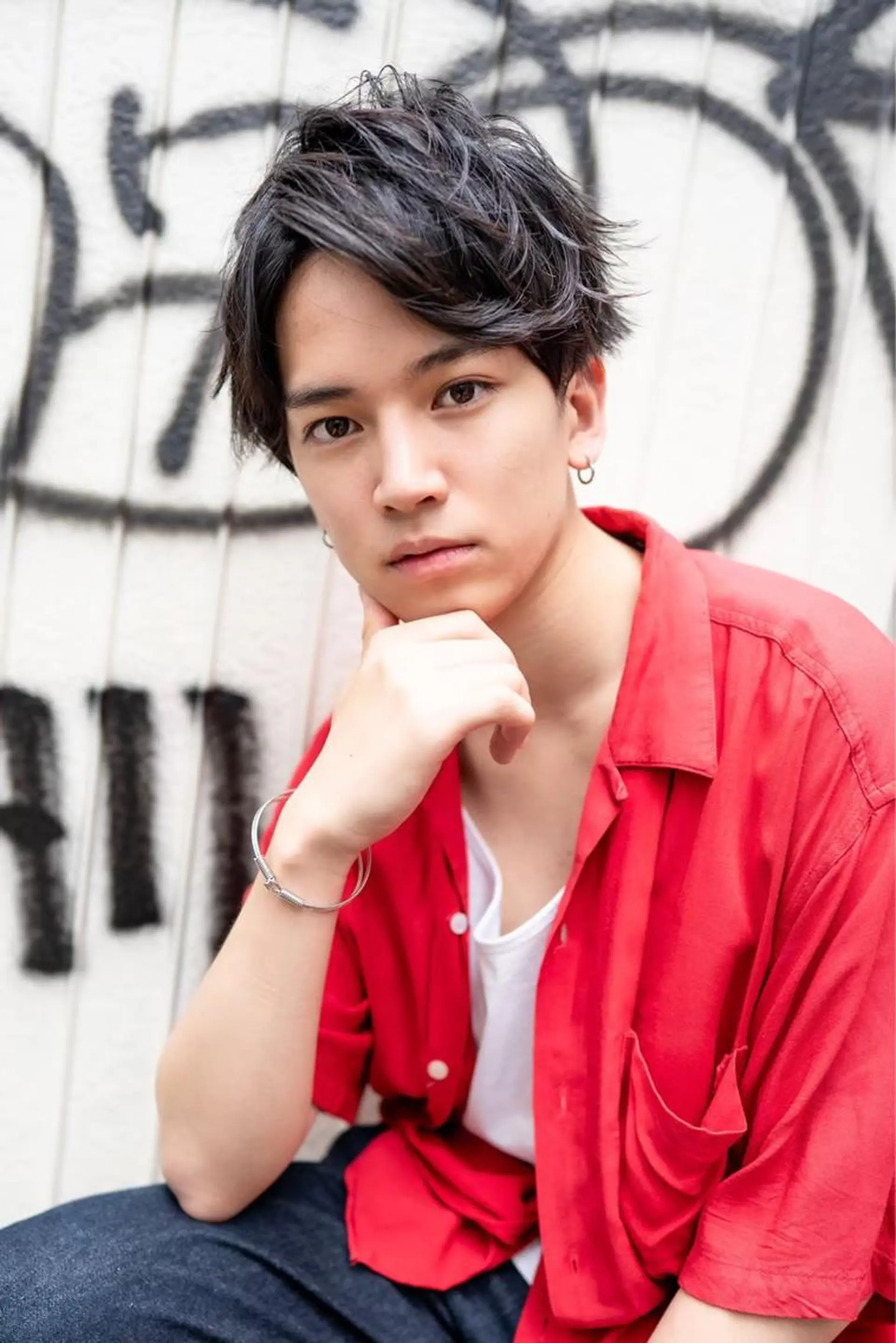 ショート パーマ メンズ センターパート メンズパーマ スパイラルパーマ カット 💈圧倒的メンズ特化 DAITO💈のヘアスタイル