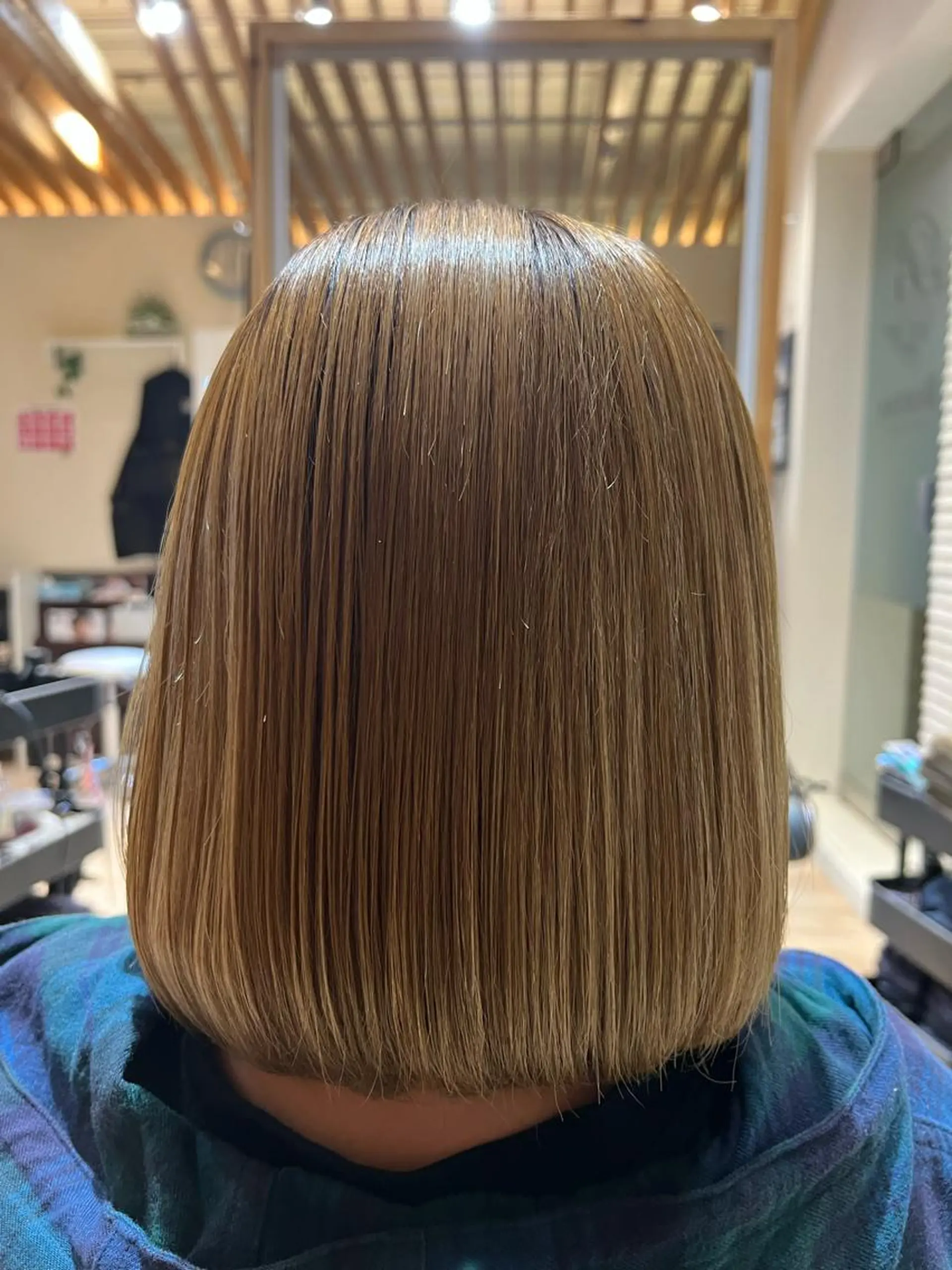 ミディアム パーマ 縮毛矯正 関口 友行のヘアスタイル