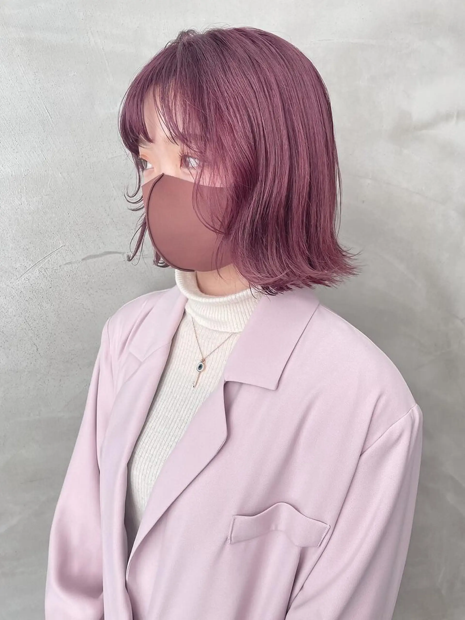 ミディアム カラー ブリーチ ラベンダーカラー ラベンダーピンク ピンクカラー 無料カットモデル募集 🌱ひょうがのヘアスタイル