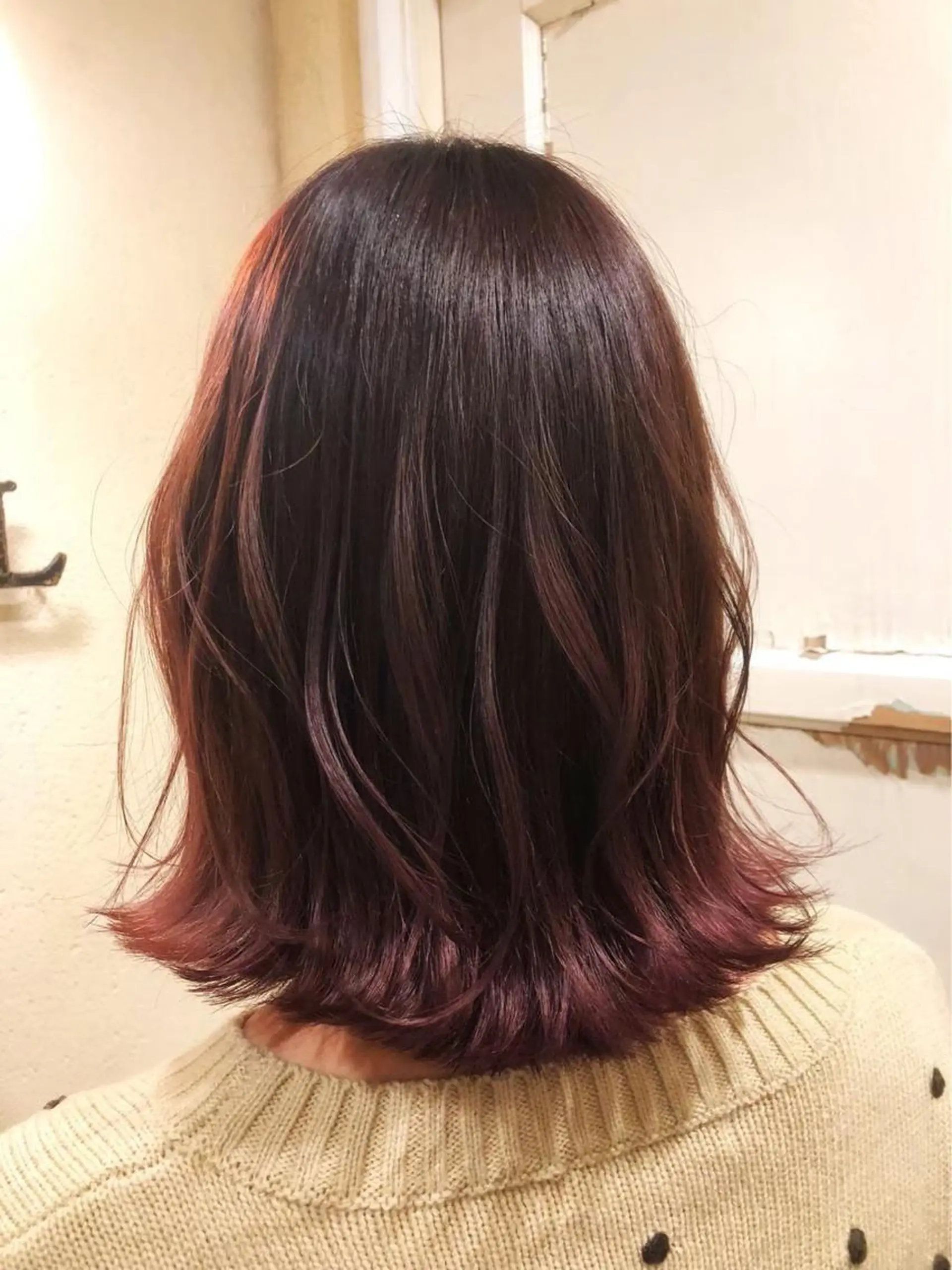 ミディアム カラー アディクシーカラー ブリーチ エドルカラー グラデーションカラー イルミナカラー ヘアカラー 髪質改善ヘアケア 艶髪特化/上田のヘアスタイル