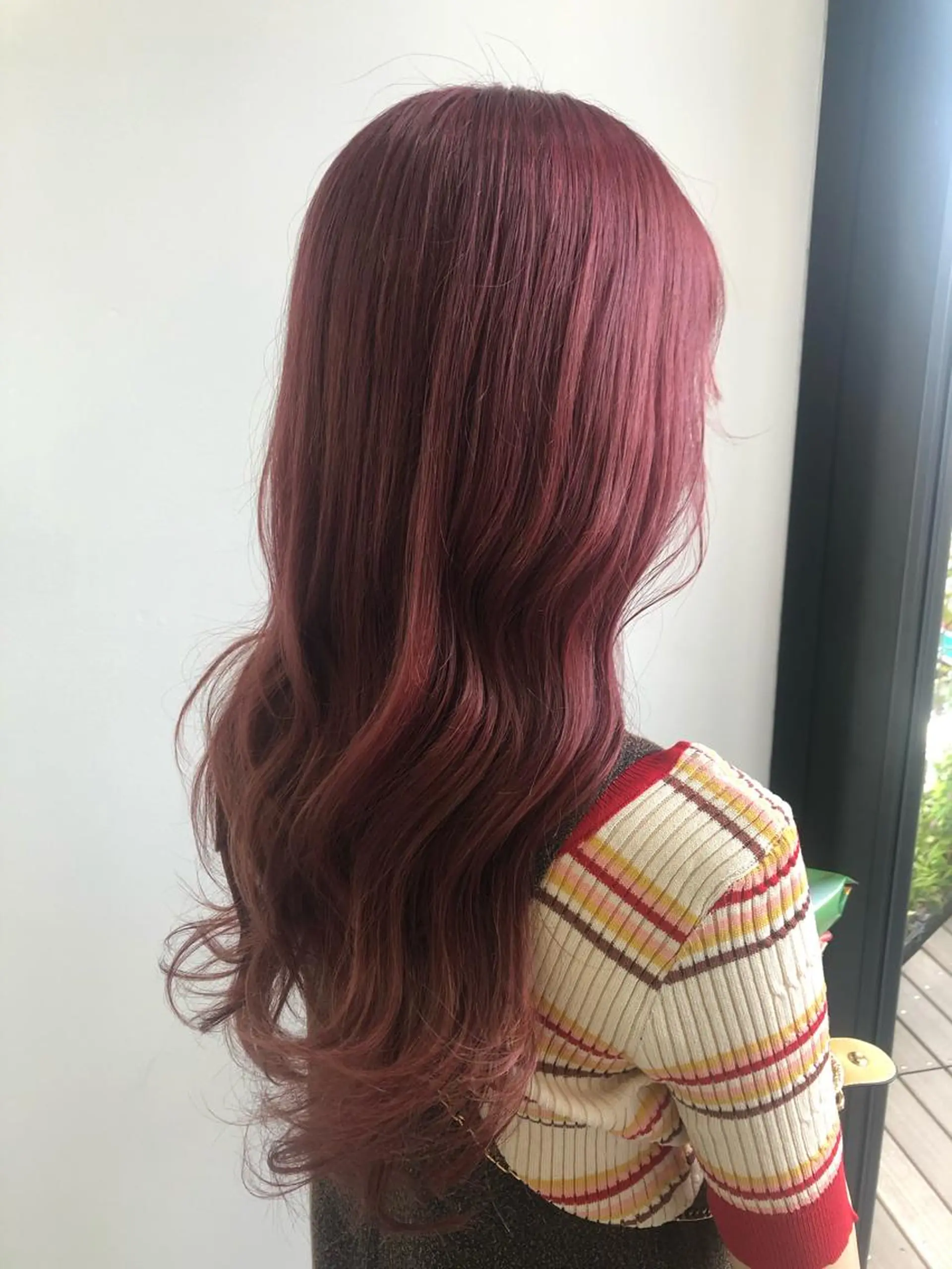 ロング カラー ブリーチ レッドカラー レイヤー/ハイトーン 🧸SENAのヘアスタイル