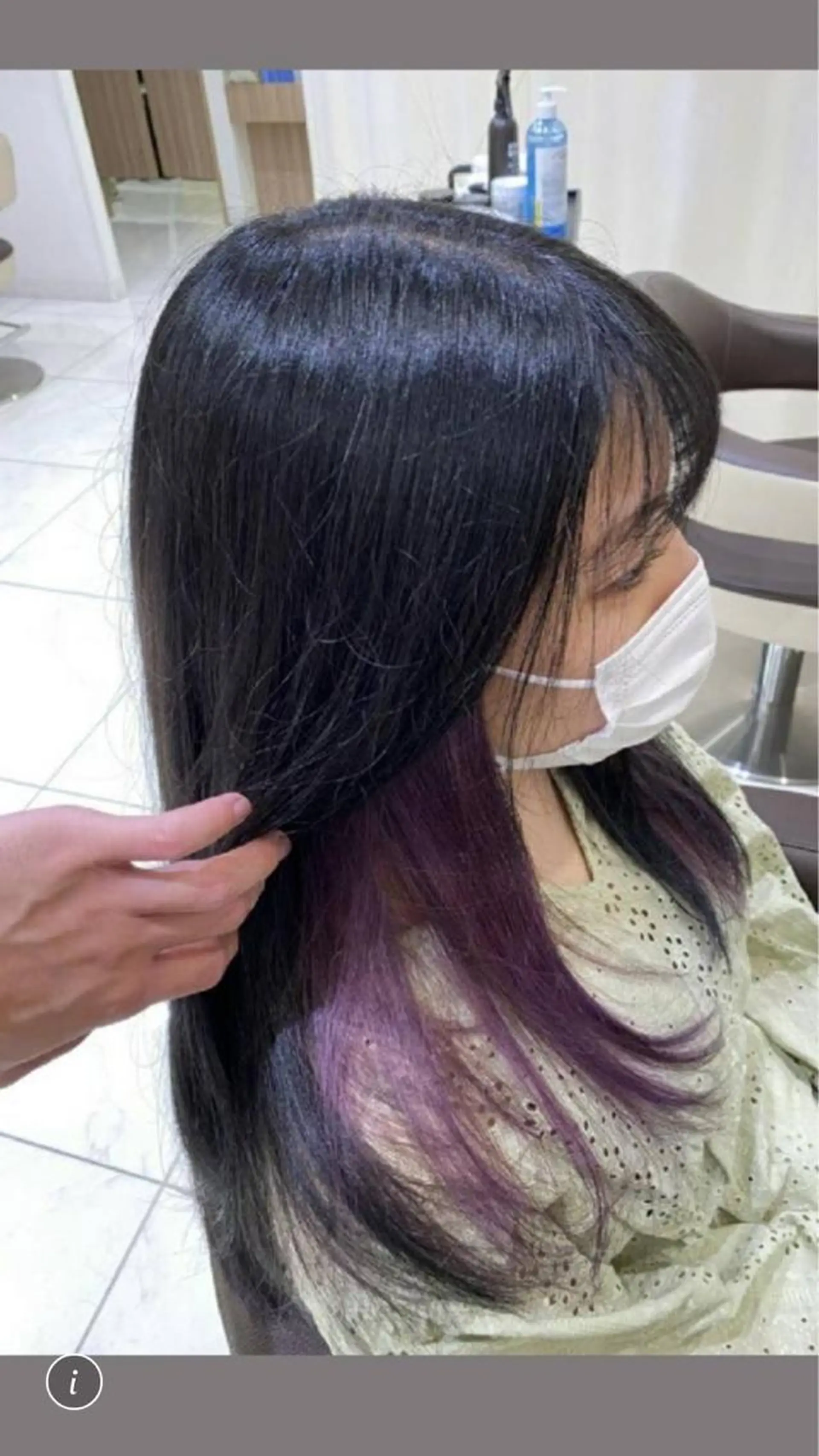 ロング カラー インナーカラー ラベンダーカラー パープルカラー ヘアカラー 前田 真孝のヘアスタイル