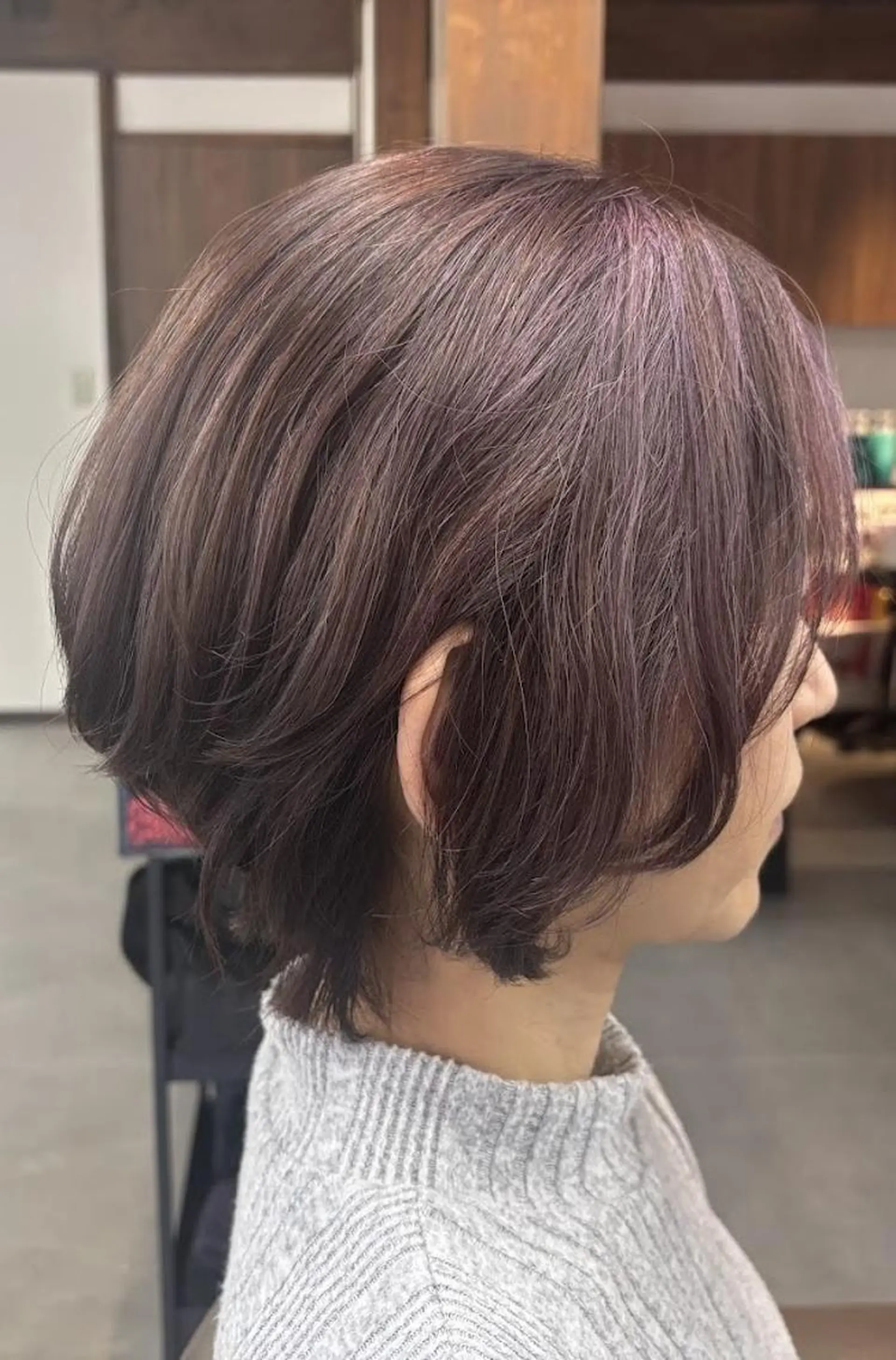 ミディアム カラー ミディアムパーマ ラベンダーカラー ラベンダーピンク ピンクカラー くせ毛 カット ヘアカラー RAPTURE 上小田井のヘアスタイル