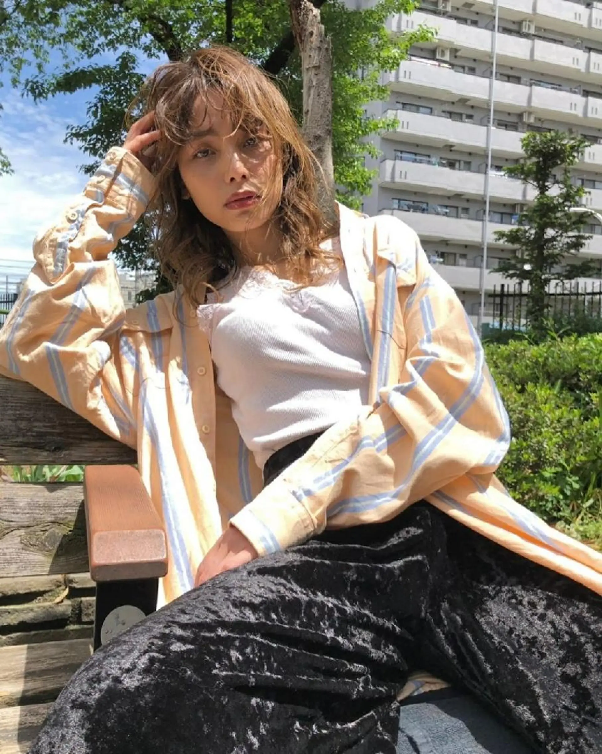 セミロング カラー パーマ オーダー  府中のヘアスタイル