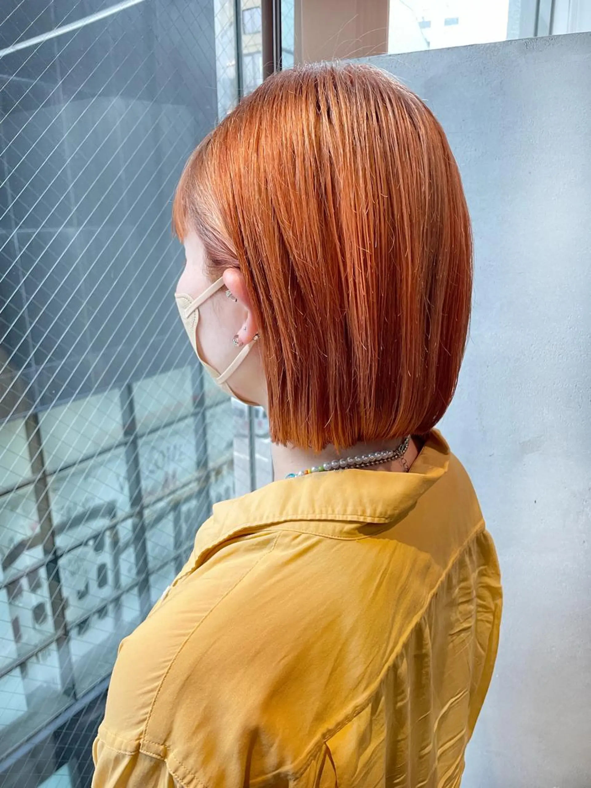 ミディアム カラー オレンジ 女性リピ90%🍨 🩷佐藤みずきのヘアスタイル