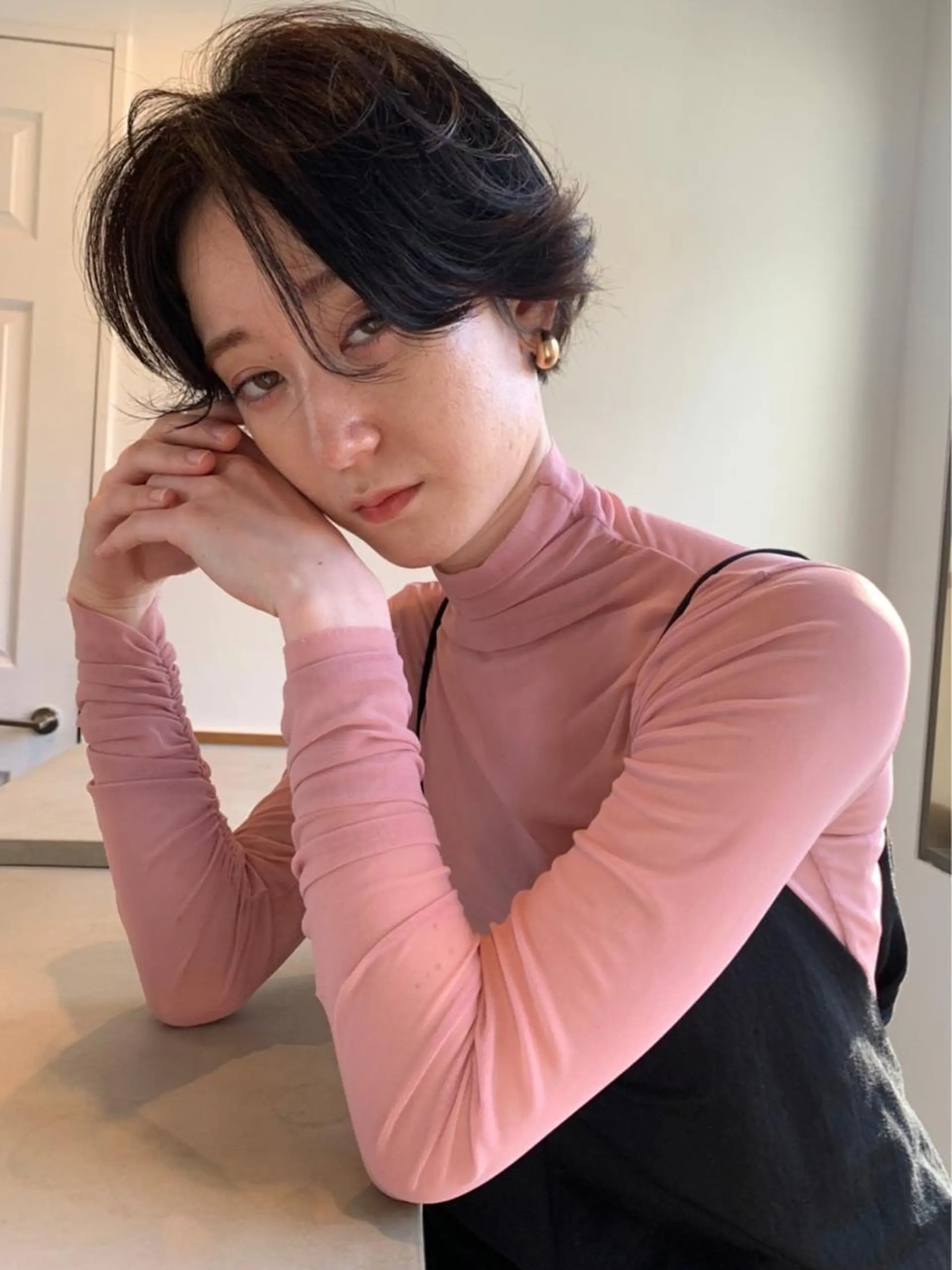 ショート カラー パーマ バレイヤージュ ダブルカラー グラデーションカラー ハイライトカラー イルミナカラー カット ヘアカラー CEINE【セーヌ】 三軒茶屋のヘアスタイル