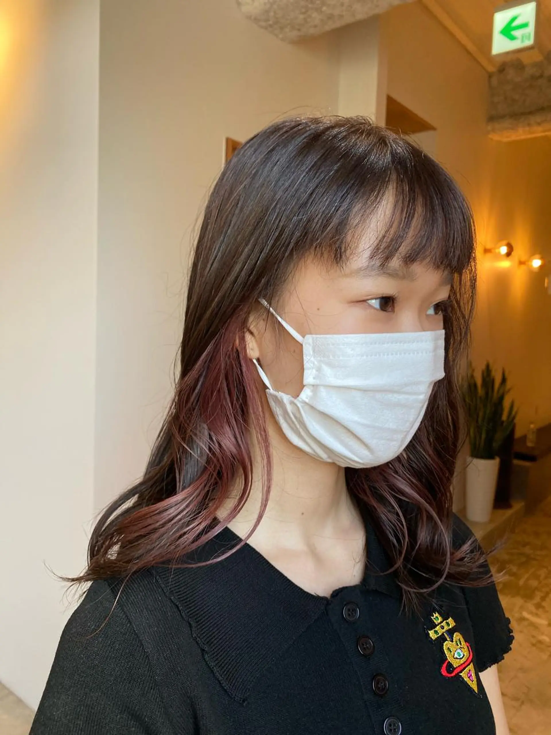 セミロング カラー 田口 樹理のヘアスタイル