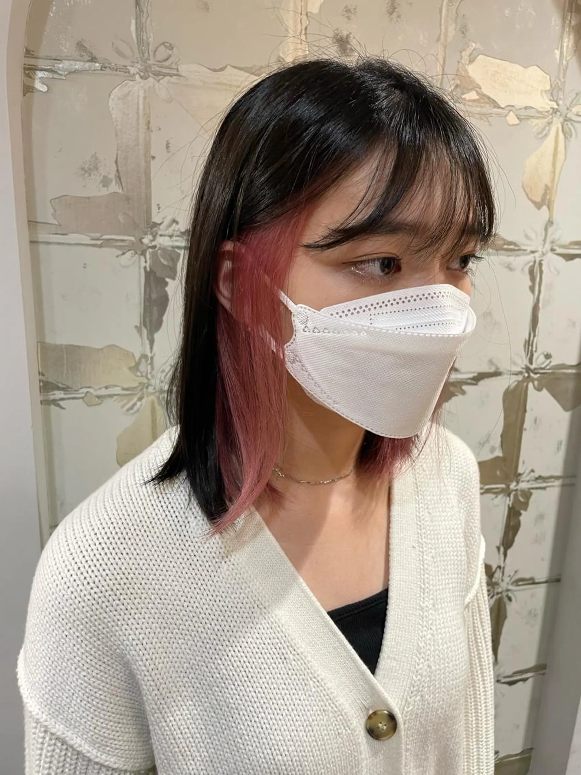 ミディアム 岩下昂世/ ハイトーン/デザインのヘアスタイル