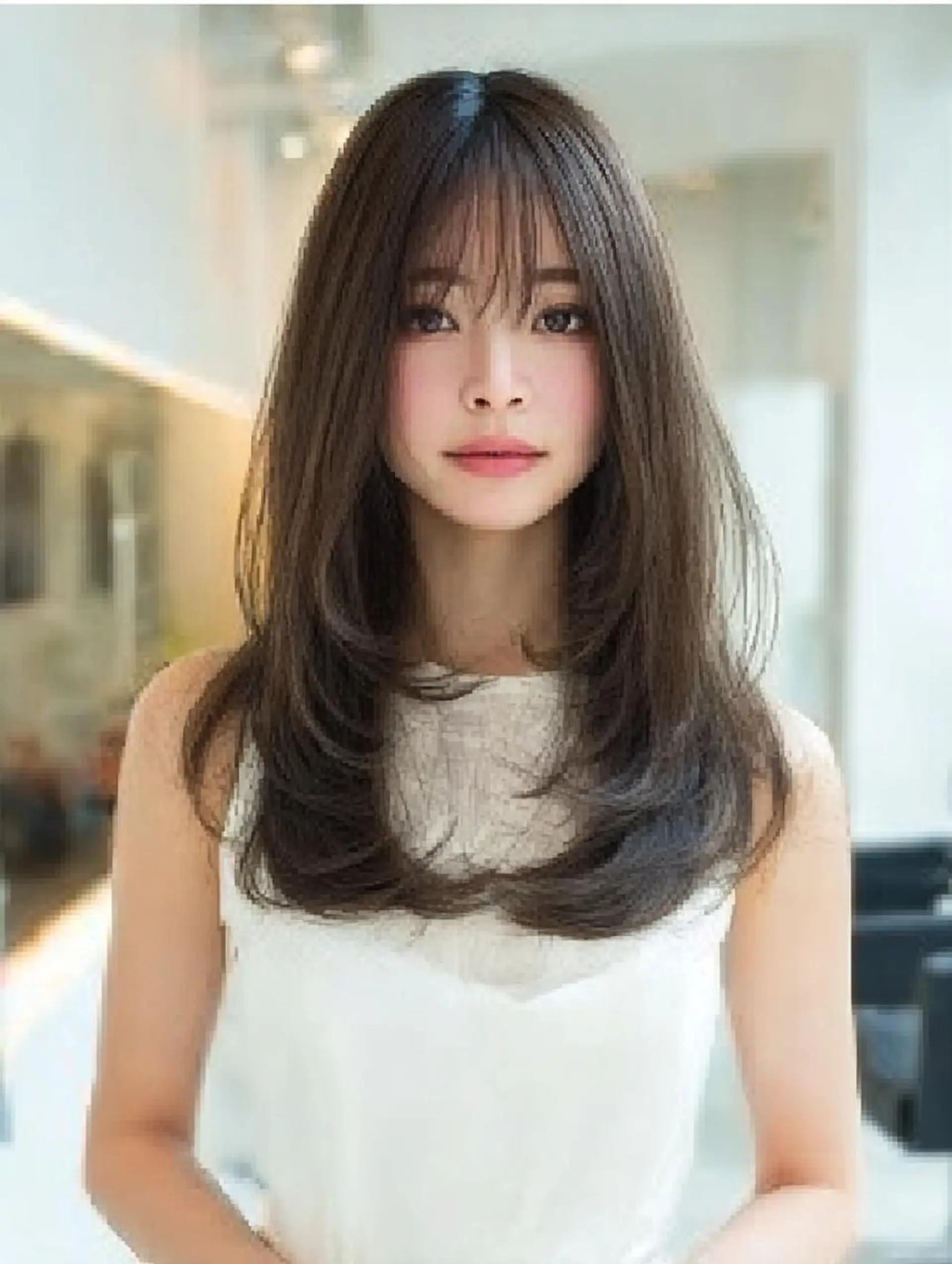 セミロング ハッシュカット 髪質改善 レイヤーカット 縮毛矯正 トリートメント カット ヘアカラー トリートメント 生艶髪＆レイヤー🔔 渋谷お薦めNo.1✨のヘアスタイル