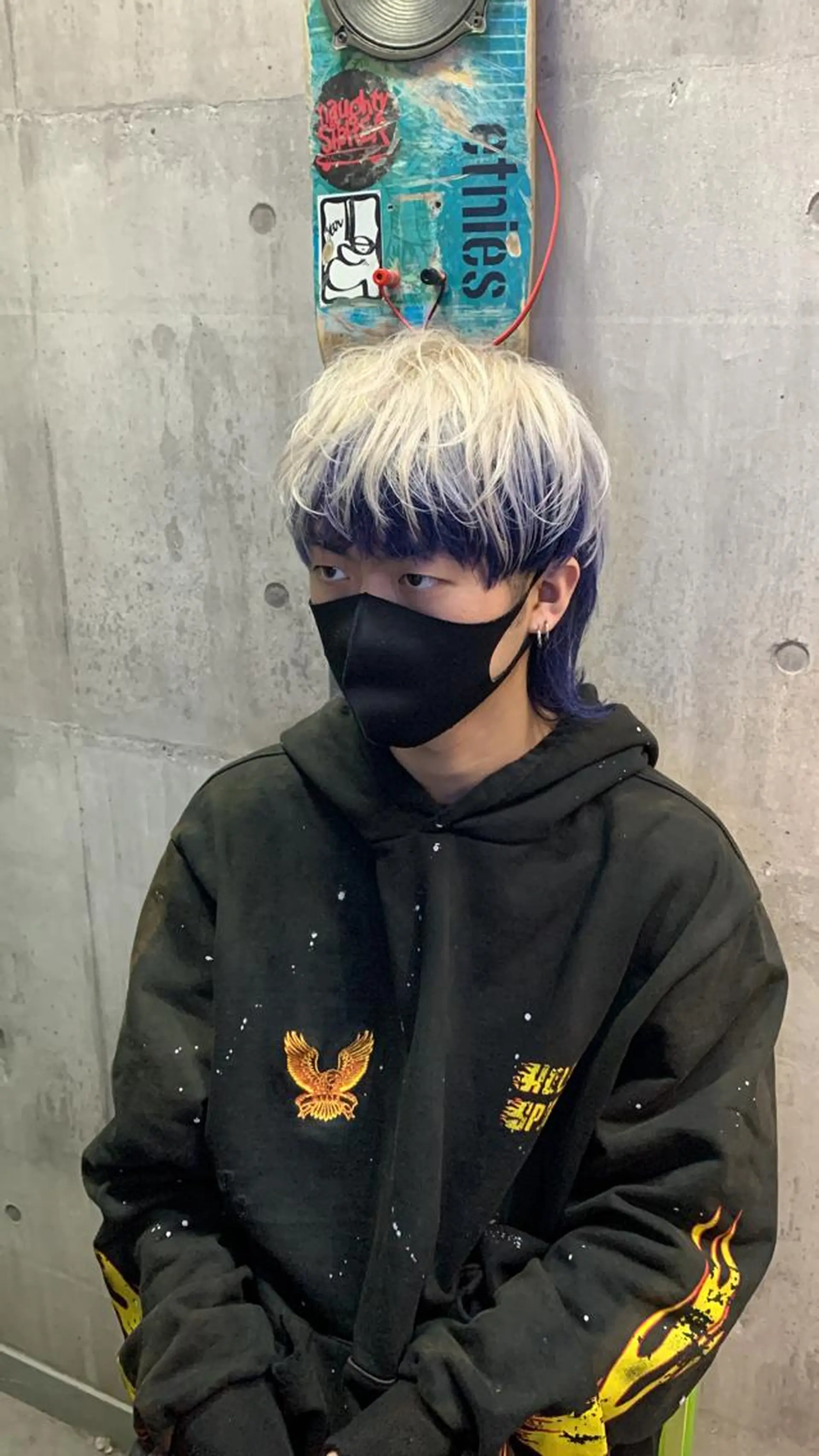 ショート カラー メンズ カット ヘアカラー ハイトーン/メンズ/ ウルフ特化   小松のヘアスタイル