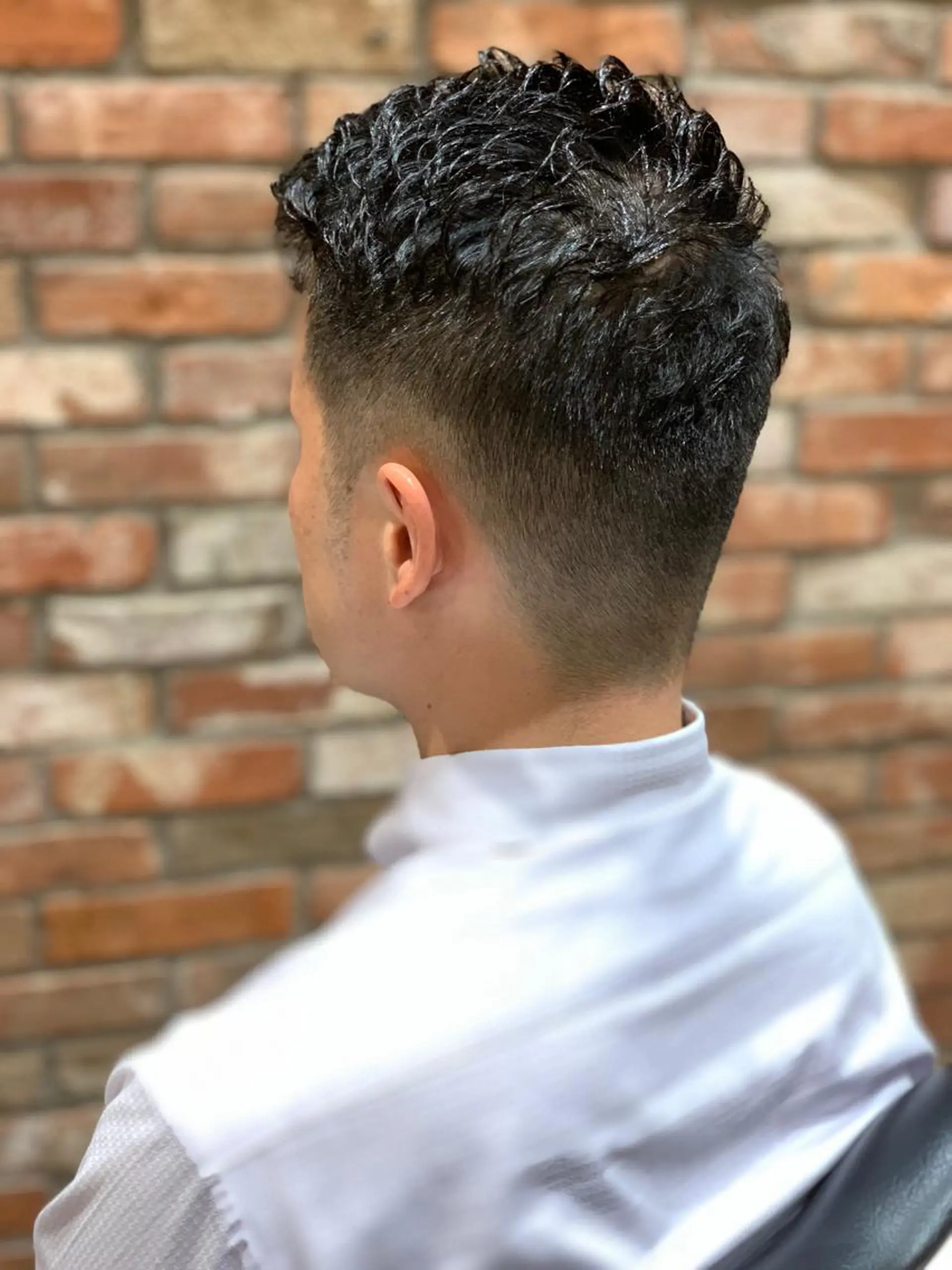 ショート パーマ メンズ HIROGINZAプレミアムバーバー赤坂店所属・田中 千恩のヘアスタイル