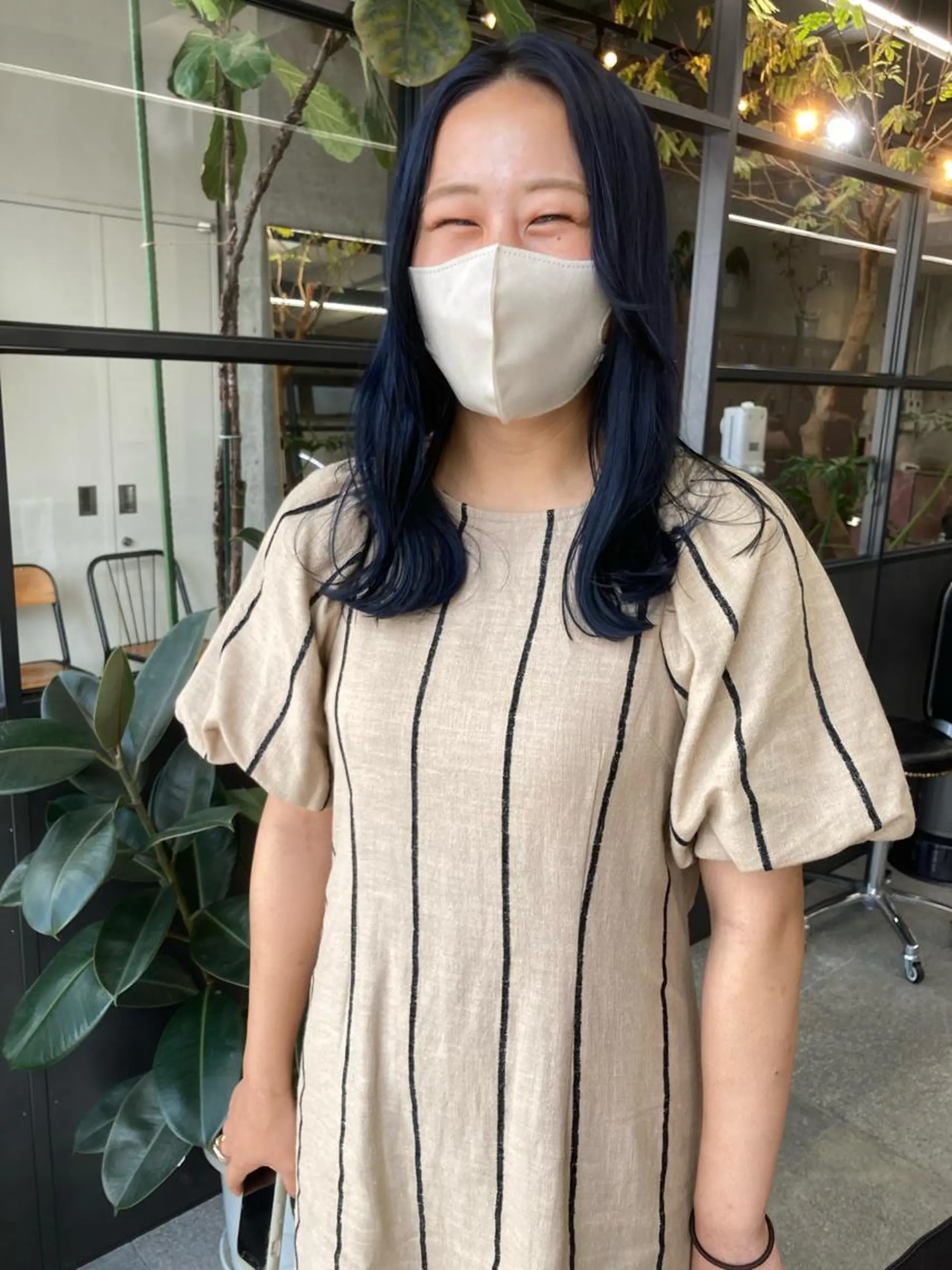 セミロング カラー ブルーカラー ネイビーカラー カット ヘアカラー トリートメント 小木曽智美 /ボブ/ショートのヘアスタイル