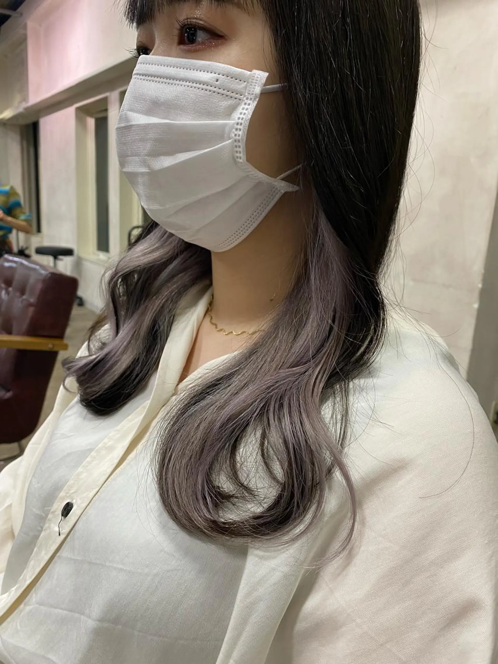 セミロング カラー ベージュカラー ブリーチ インナーカラー ヘアカラー ミニモお気に入り数 No.1宍戸雄弥のヘアスタイル