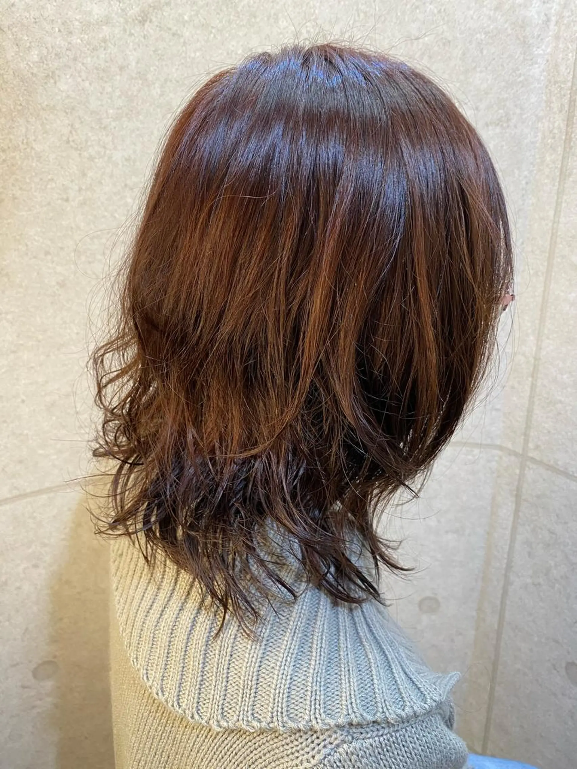 ミディアム カラー カット ヘアカラー 長濱 俊のヘアスタイル