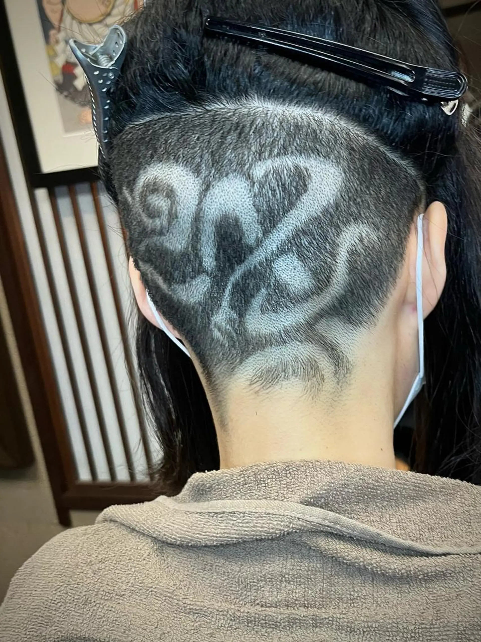 ロング ハイライト 韓国風ヘア レイヤーカット 縮毛矯正 刈り上げ Koichi Satoのヘアスタイル